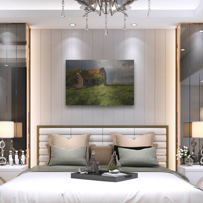 Luxe Metal Art 'Barn Sunset 2' by Joe Reimer Photography, Metal Wall Art,36x24