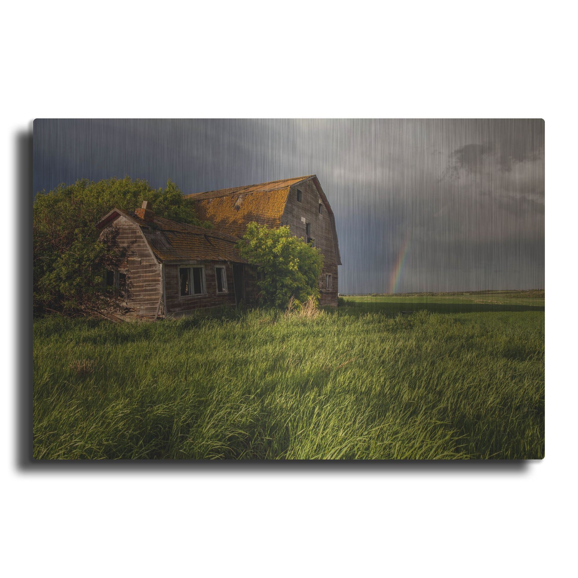Luxe Metal Art 'Barn Sunset 2' by Joe Reimer Photography, Metal Wall Art
