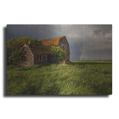 Luxe Metal Art 'Barn Sunset 2' by Joe Reimer Photography, Metal Wall Art