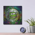 'PEPE Crypto Coin' by Valentyn Artemenko – Metal Wall Art, 12x12 room view