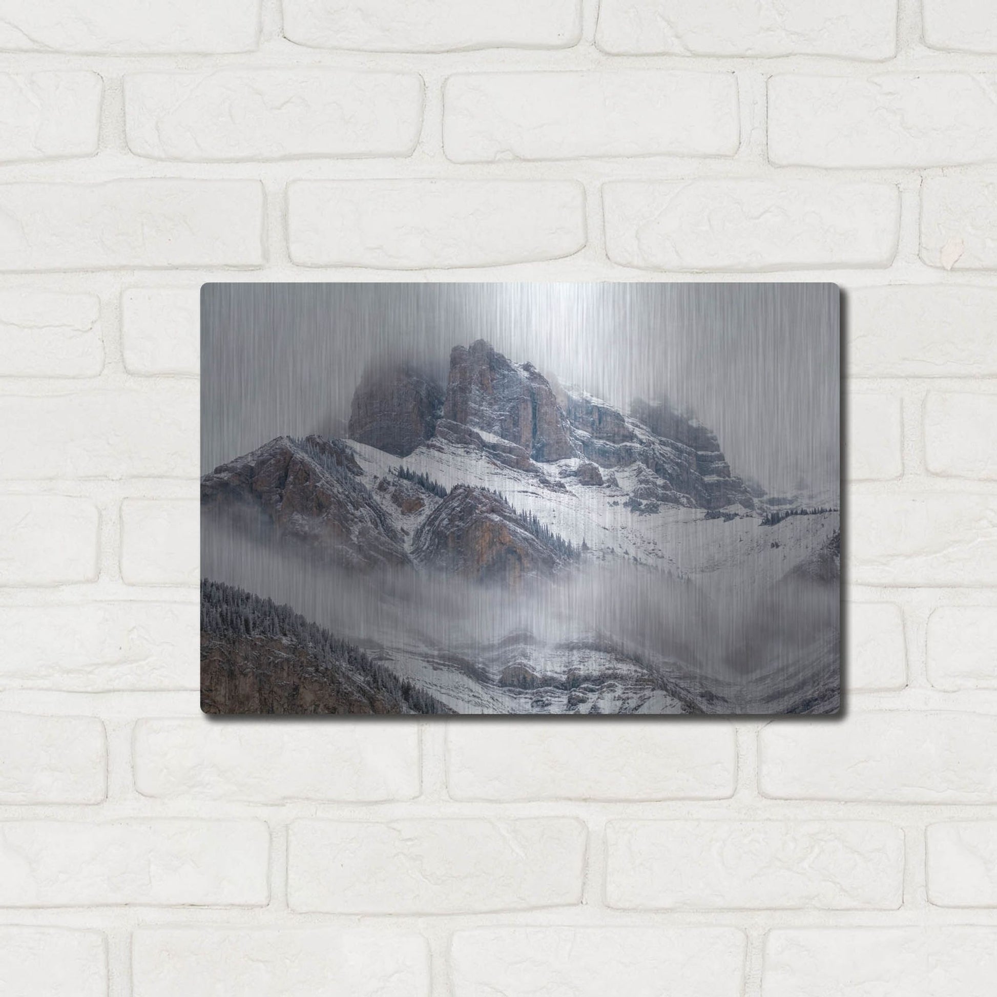 Luxe Metal Art 'Cascade Mountain 1' by Joe Reimer Photography, Metal Wall Art,16x12