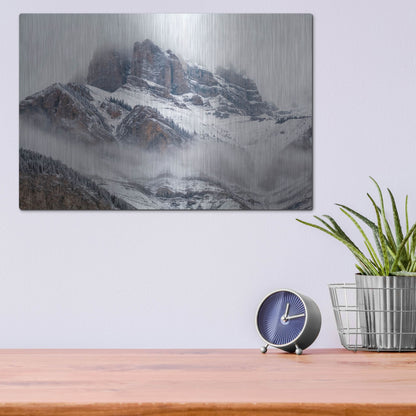 Luxe Metal Art 'Cascade Mountain 1' by Joe Reimer Photography, Metal Wall Art,16x12