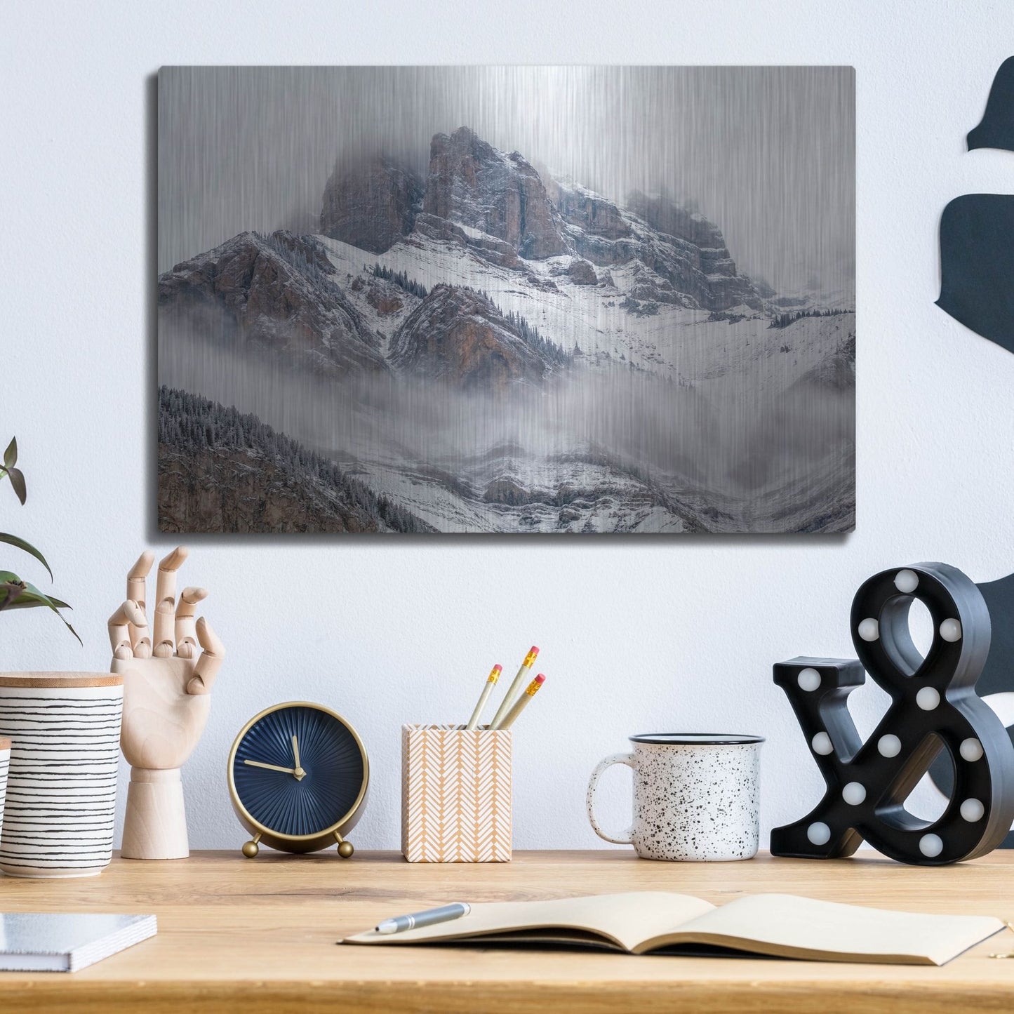 Luxe Metal Art 'Cascade Mountain 1' by Joe Reimer Photography, Metal Wall Art,16x12