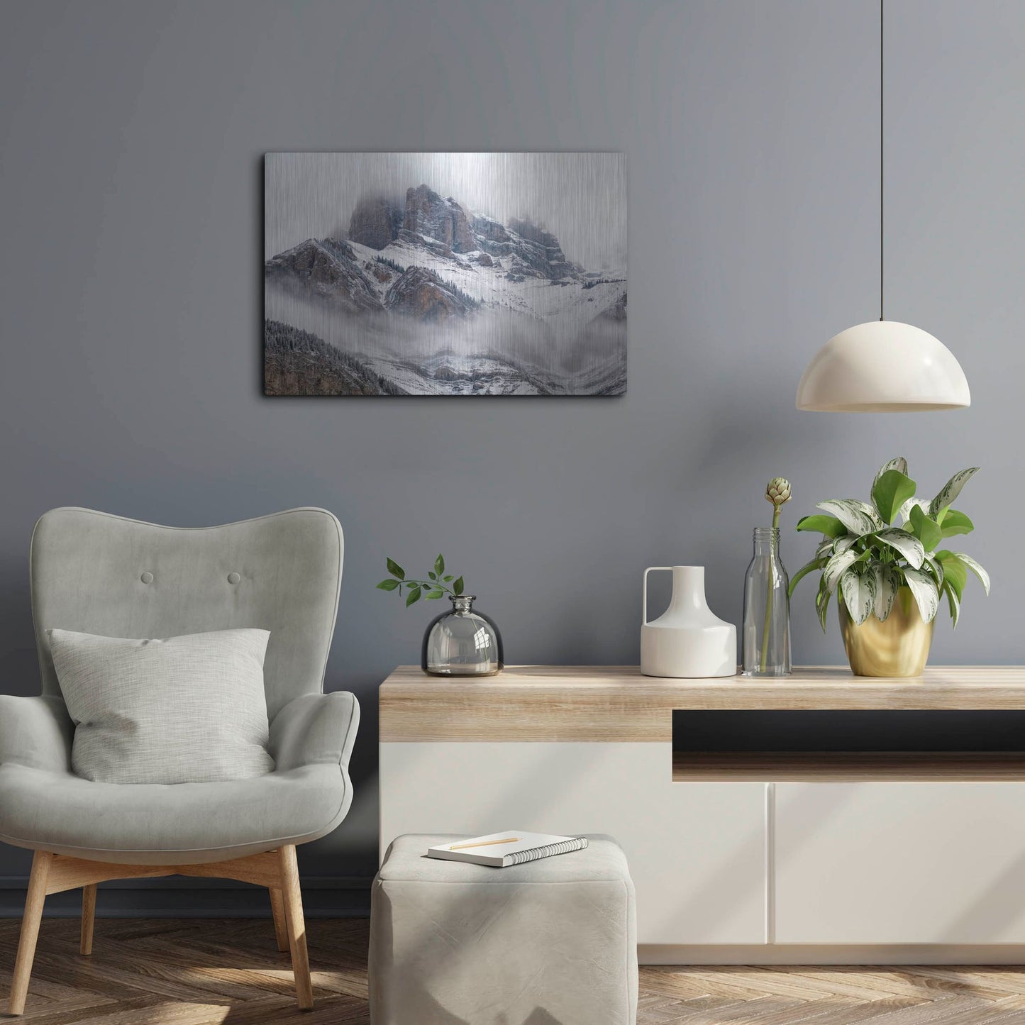 Luxe Metal Art 'Cascade Mountain 1' by Joe Reimer Photography, Metal Wall Art,24x16