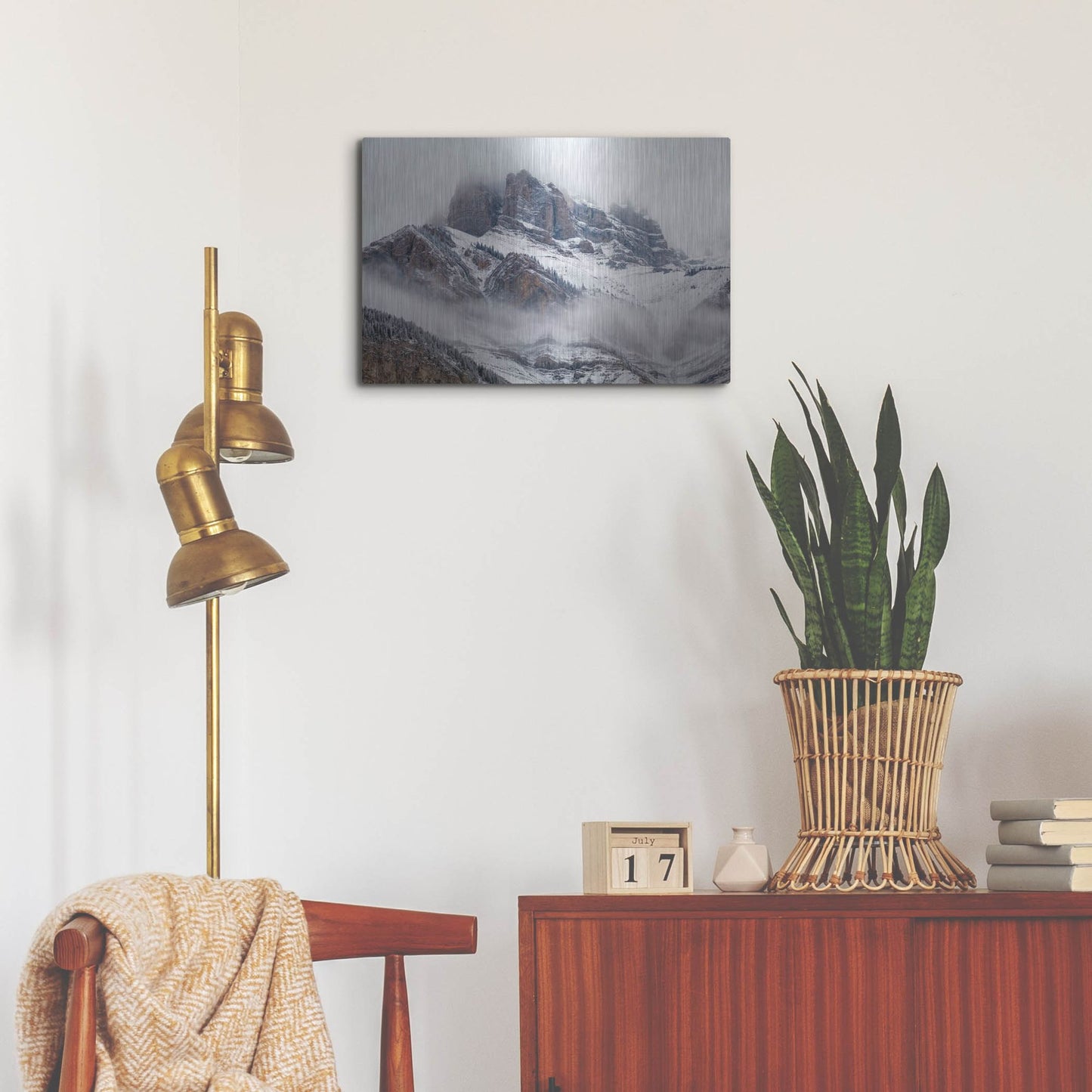 Luxe Metal Art 'Cascade Mountain 1' by Joe Reimer Photography, Metal Wall Art,24x16