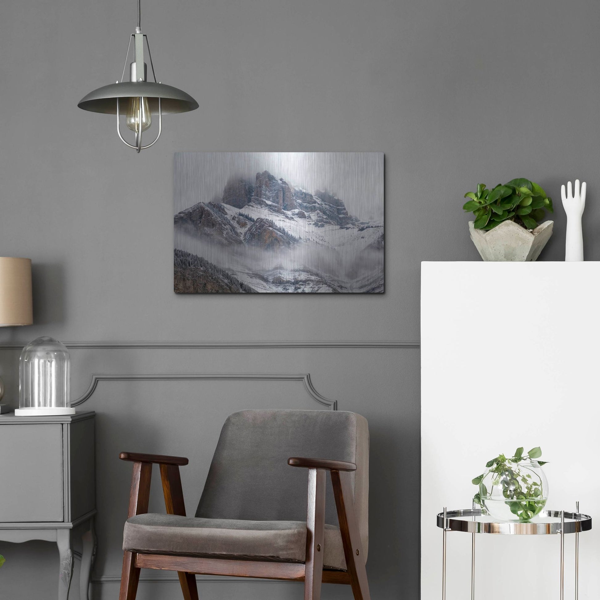 Luxe Metal Art 'Cascade Mountain 1' by Joe Reimer Photography, Metal Wall Art,24x16