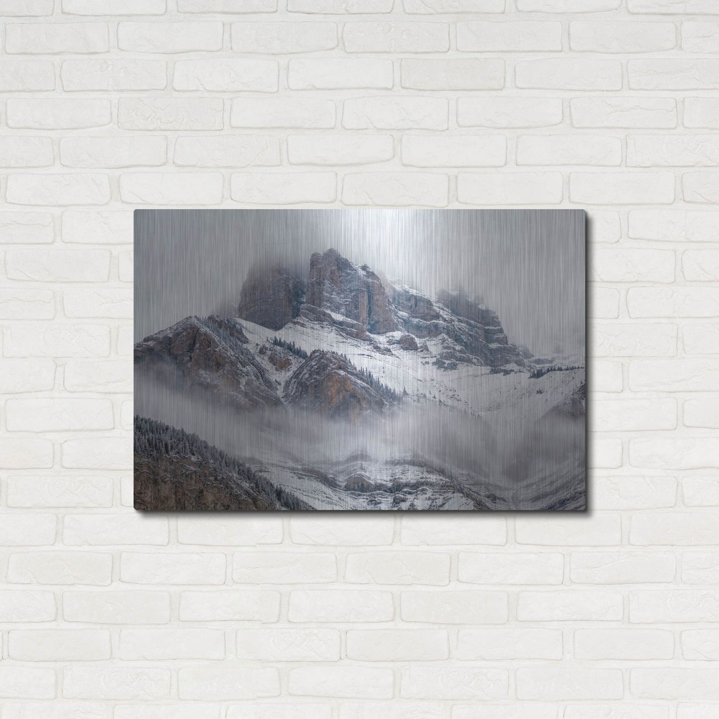 Luxe Metal Art 'Cascade Mountain 1' by Joe Reimer Photography, Metal Wall Art,36x24