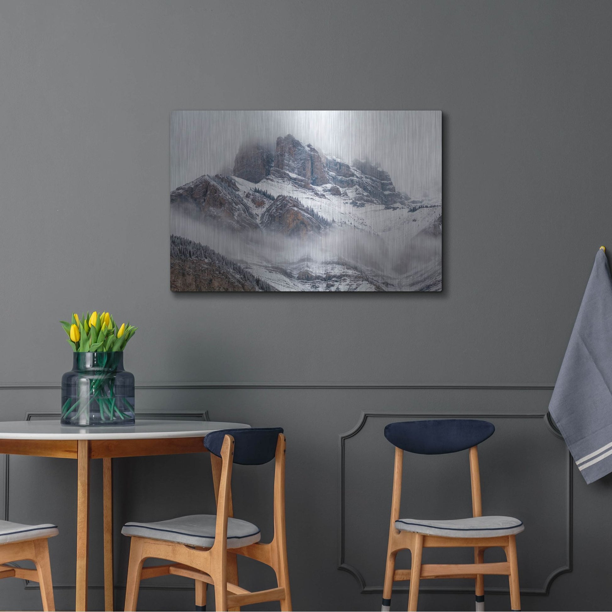 Luxe Metal Art 'Cascade Mountain 1' by Joe Reimer Photography, Metal Wall Art,36x24