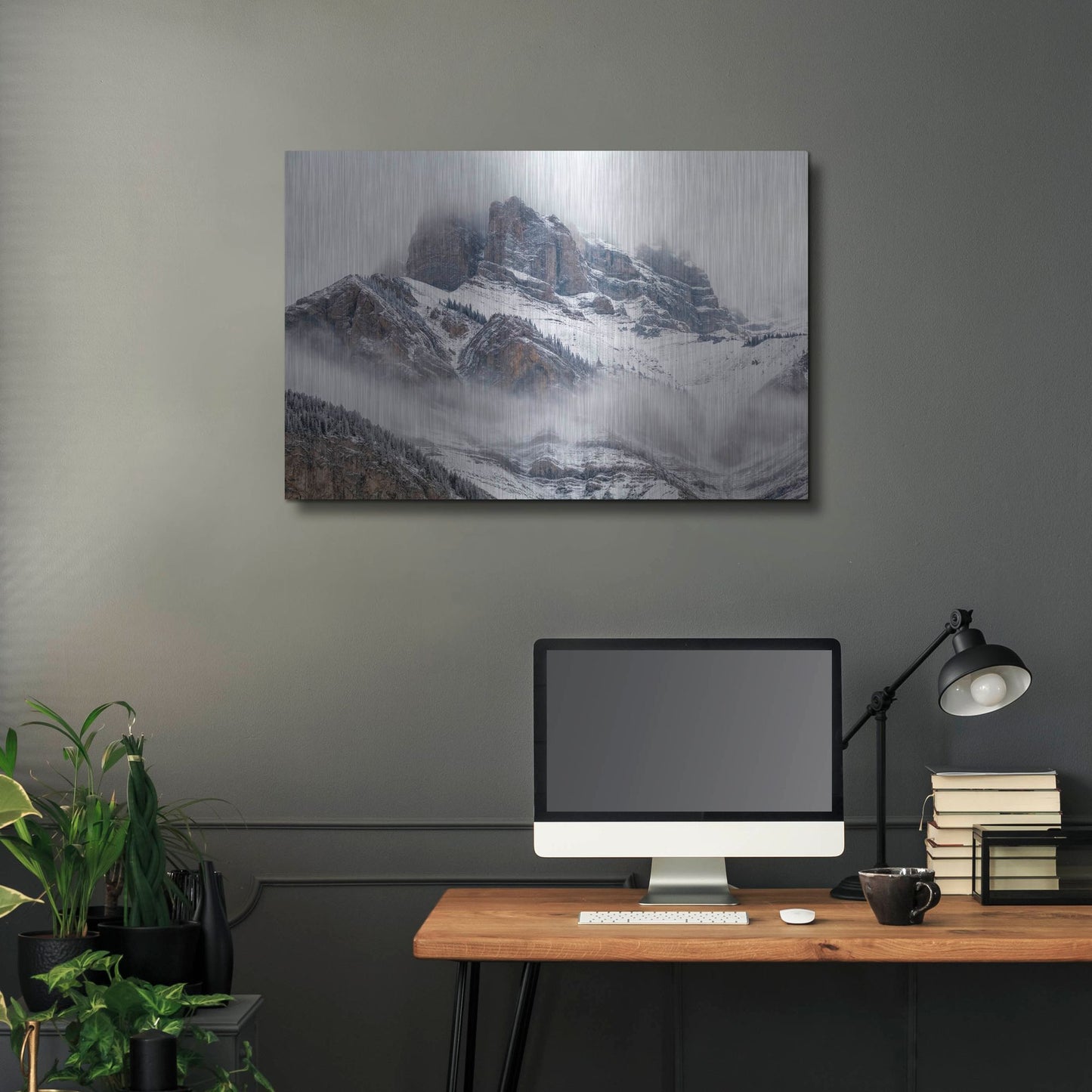 Luxe Metal Art 'Cascade Mountain 1' by Joe Reimer Photography, Metal Wall Art,36x24