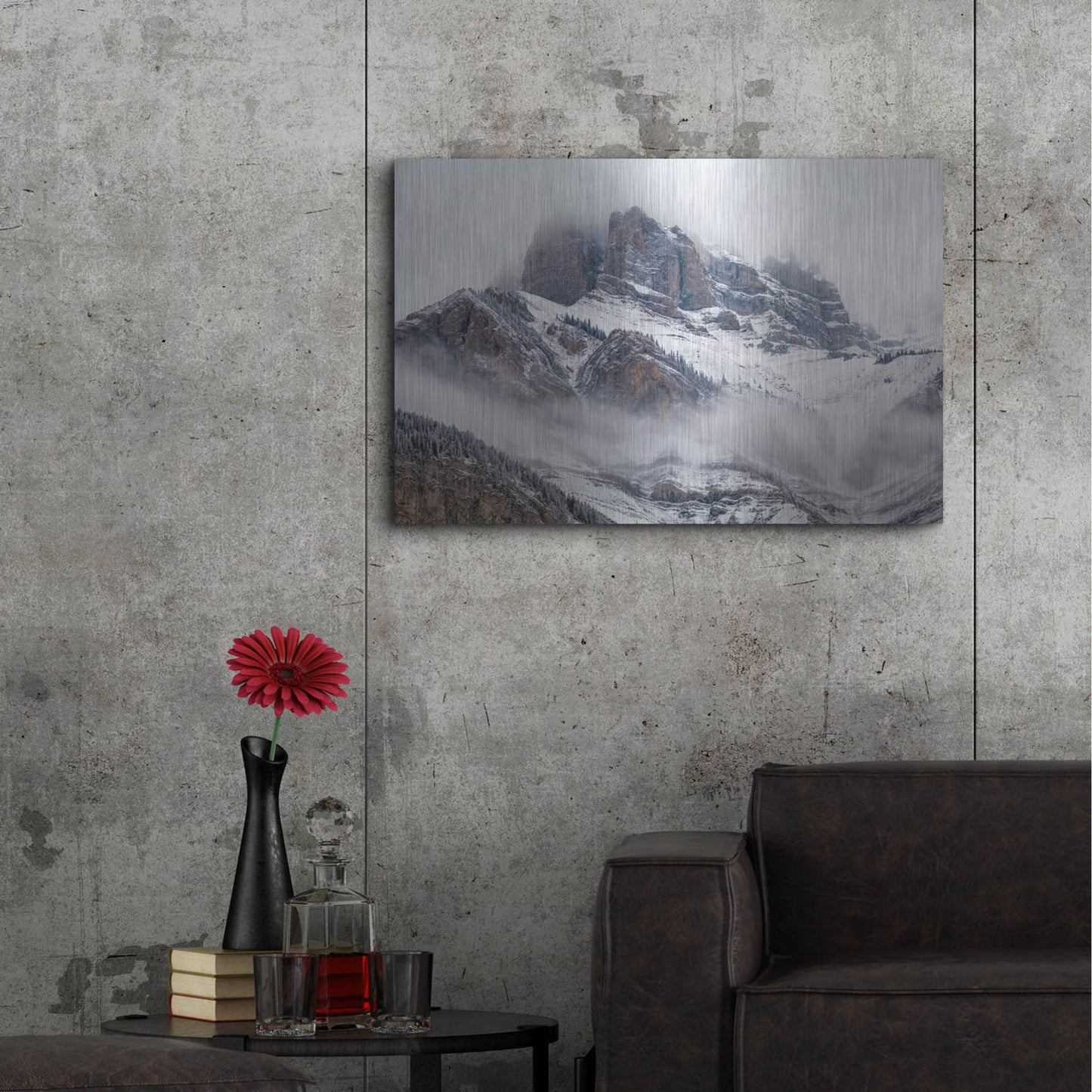 Luxe Metal Art 'Cascade Mountain 1' by Joe Reimer Photography, Metal Wall Art,36x24