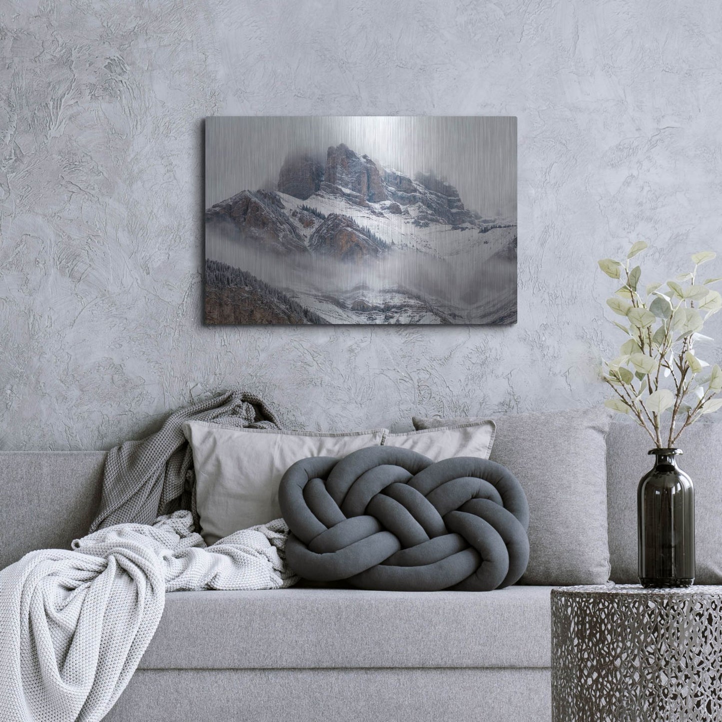 Luxe Metal Art 'Cascade Mountain 1' by Joe Reimer Photography, Metal Wall Art,36x24
