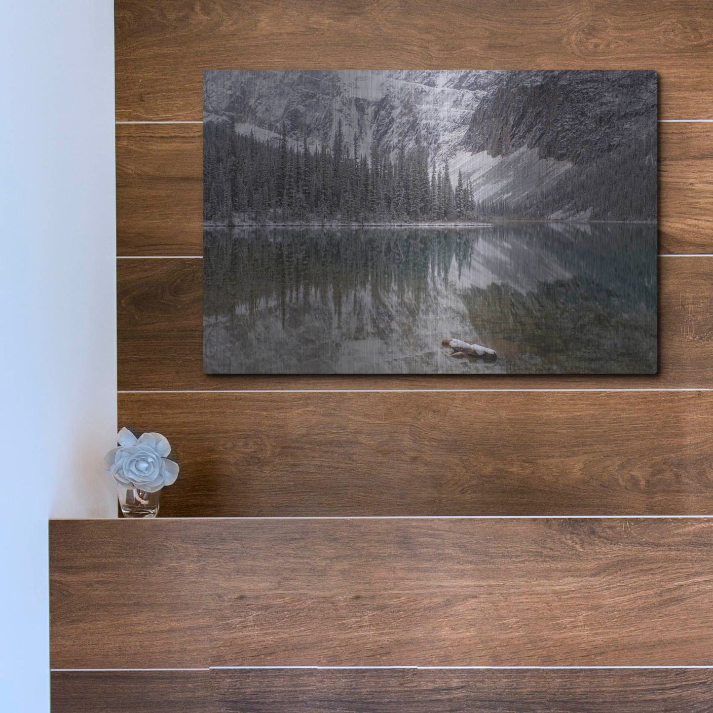 Luxe Metal Art 'Cavell Lake 1' by Joe Reimer Photography, Metal Wall Art,16x12