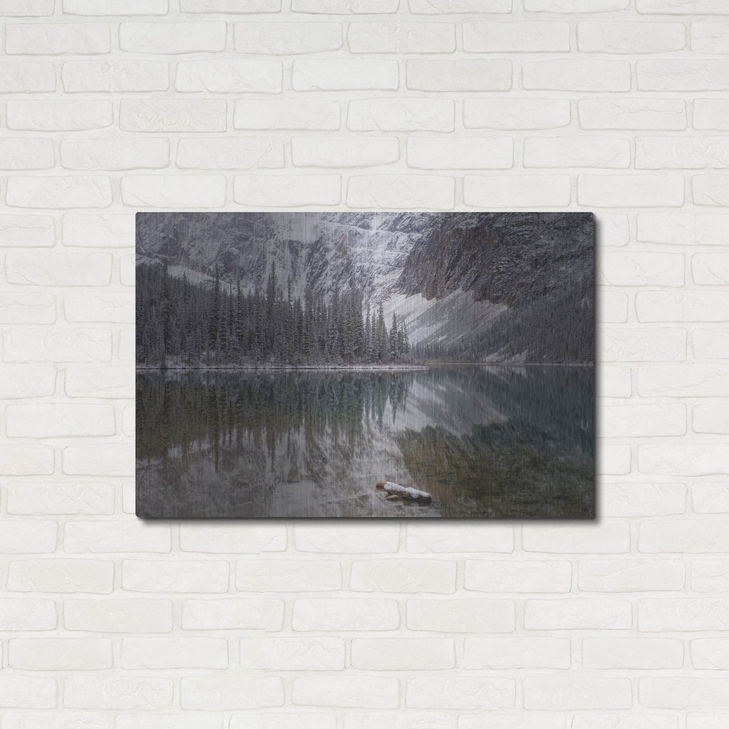 Luxe Metal Art 'Cavell Lake 1' by Joe Reimer Photography, Metal Wall Art,36x24