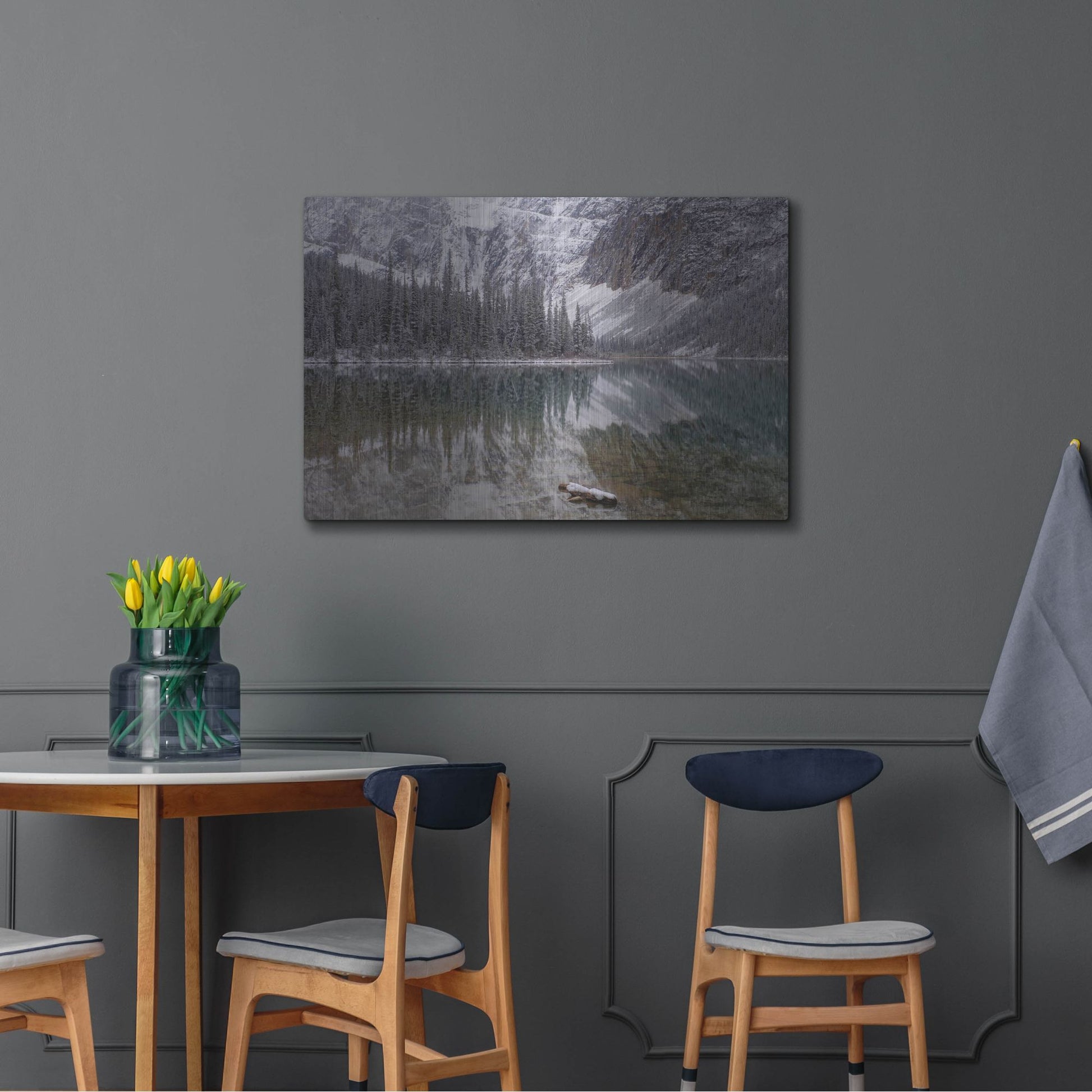 Luxe Metal Art 'Cavell Lake 1' by Joe Reimer Photography, Metal Wall Art,36x24