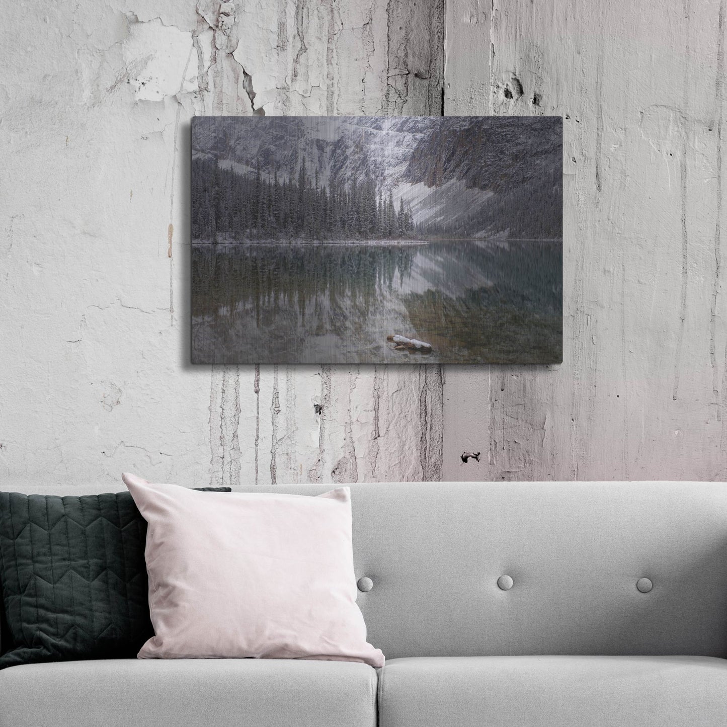 Luxe Metal Art 'Cavell Lake 1' by Joe Reimer Photography, Metal Wall Art,36x24