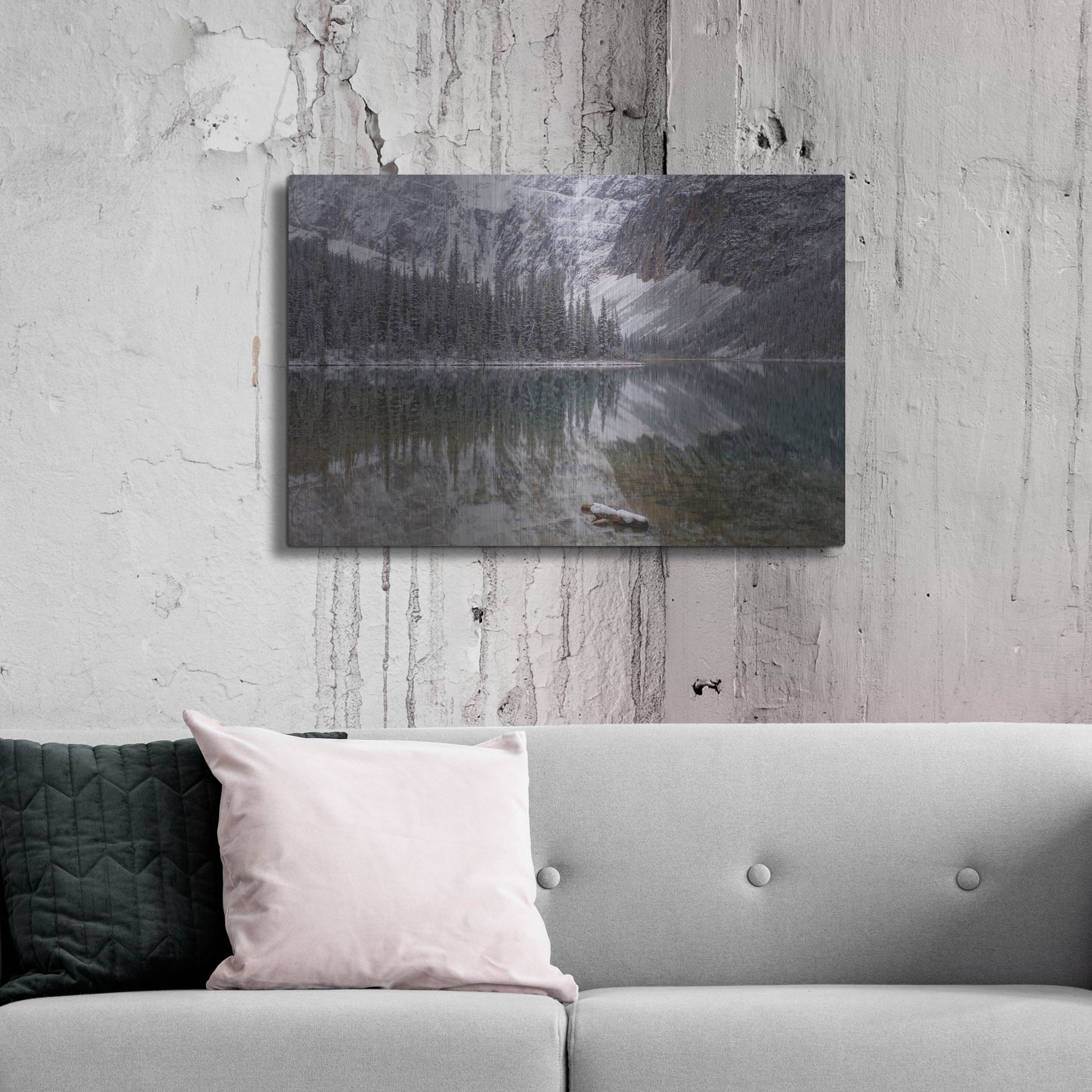 Luxe Metal Art 'Cavell Lake 1' by Joe Reimer Photography, Metal Wall Art,36x24