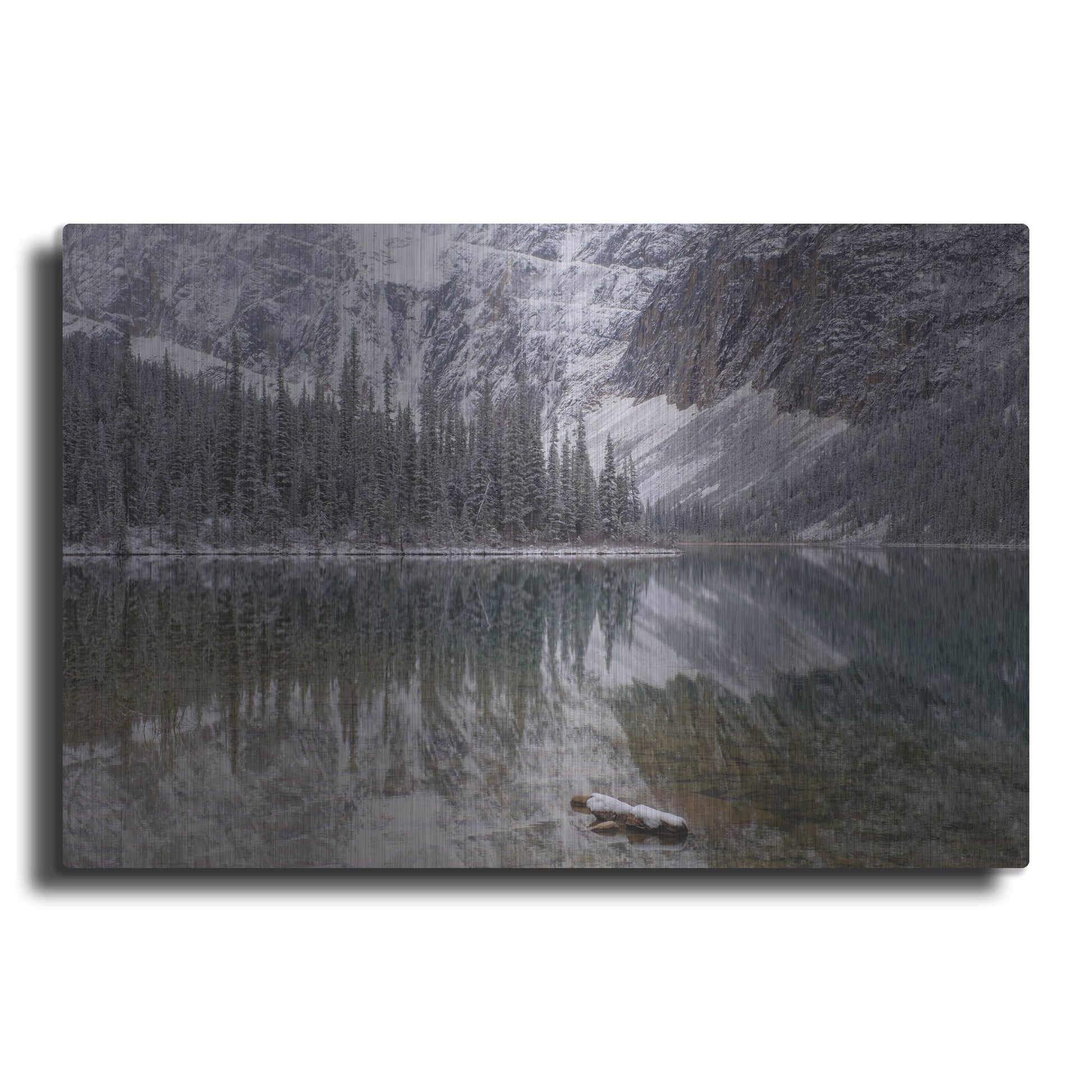 Luxe Metal Art 'Cavell Lake 1' by Joe Reimer Photography, Metal Wall Art