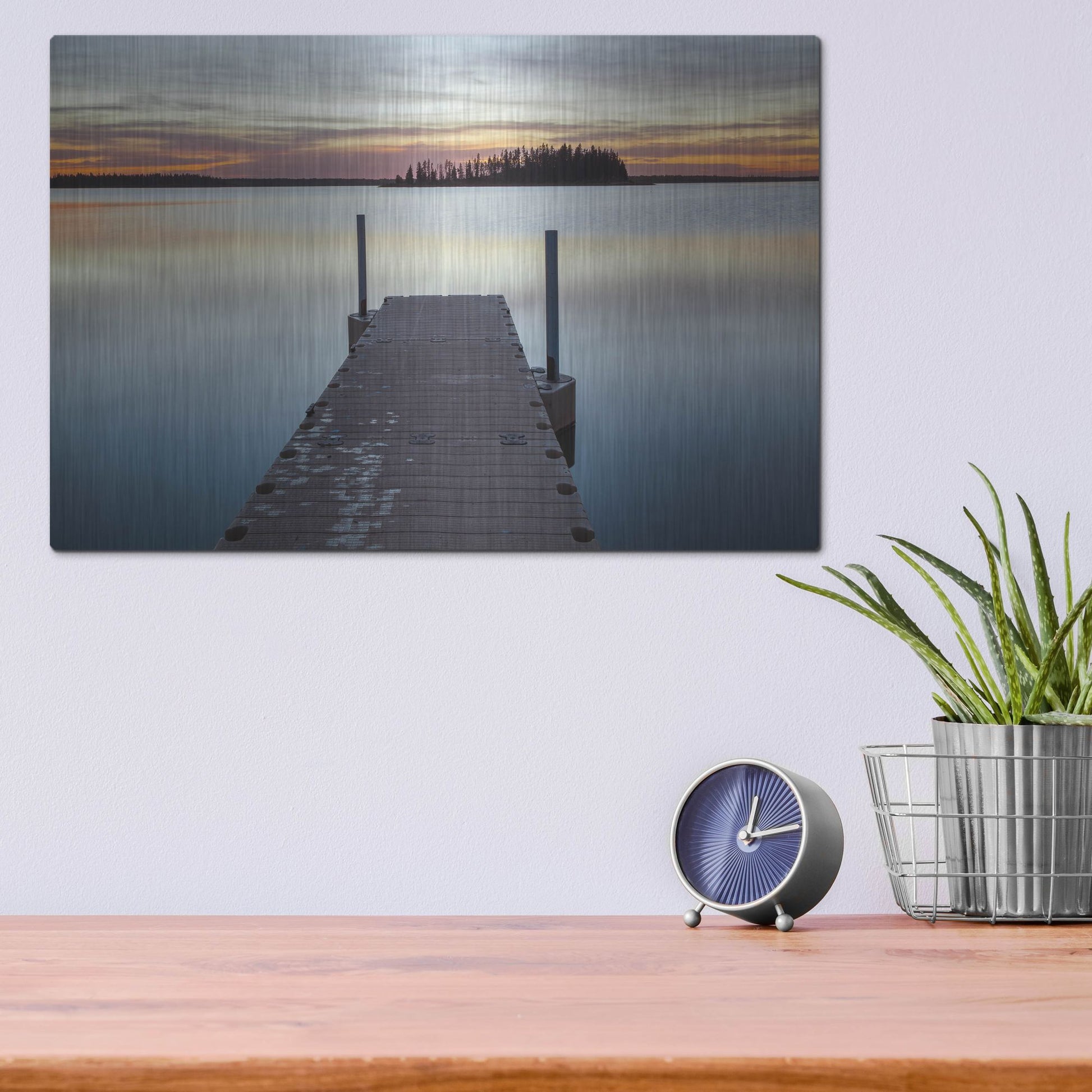 Luxe Metal Art 'Elk Island 1' by Joe Reimer Photography, Metal Wall Art,16x12