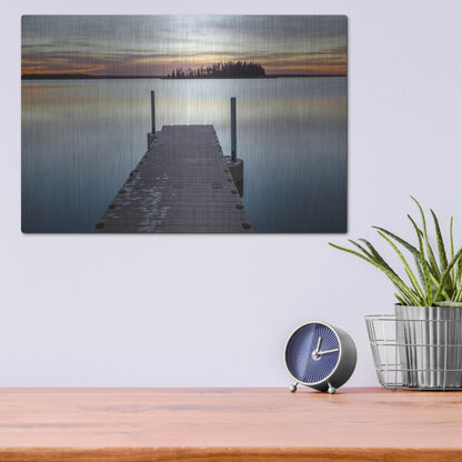 Luxe Metal Art 'Elk Island 1' by Joe Reimer Photography, Metal Wall Art,16x12