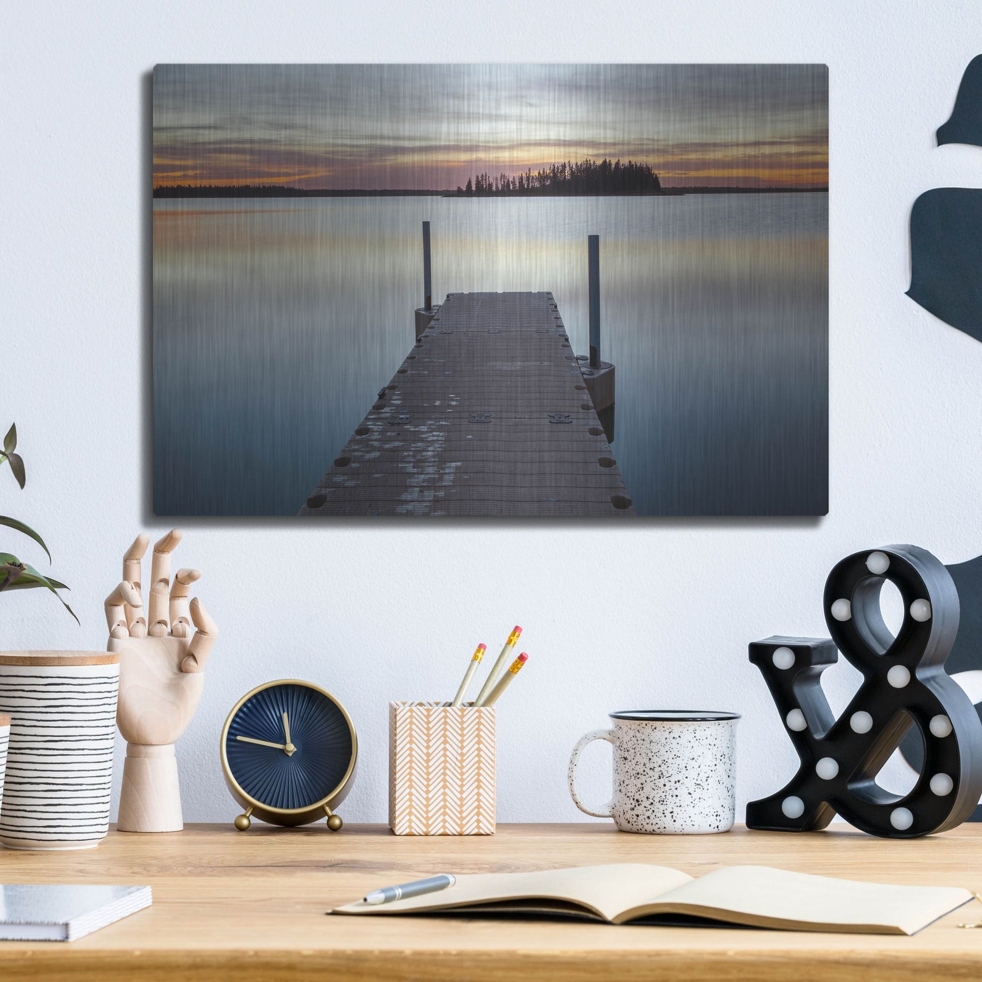Luxe Metal Art 'Elk Island 1' by Joe Reimer Photography, Metal Wall Art,16x12