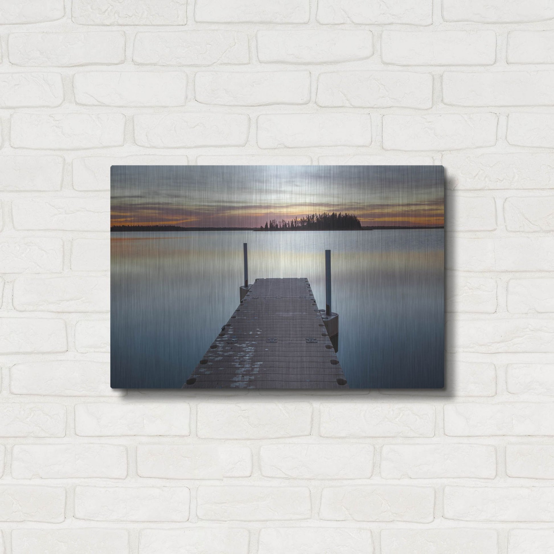 Luxe Metal Art 'Elk Island 1' by Joe Reimer Photography, Metal Wall Art,24x16