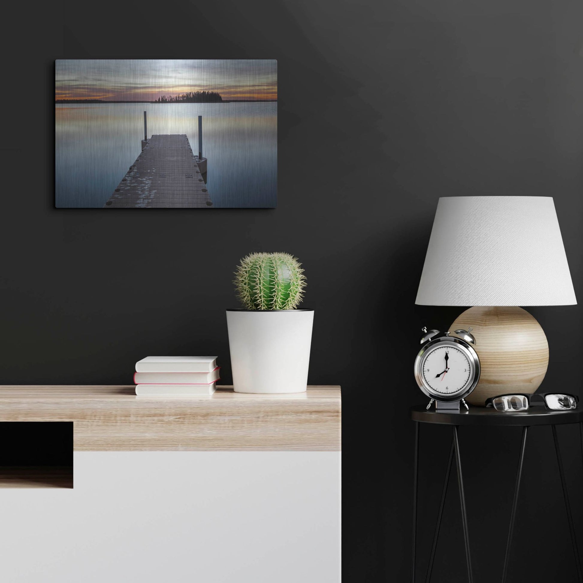 Luxe Metal Art 'Elk Island 1' by Joe Reimer Photography, Metal Wall Art,24x16