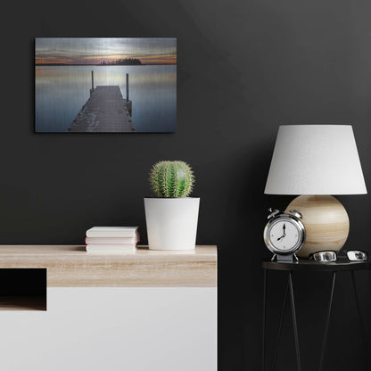 Luxe Metal Art 'Elk Island 1' by Joe Reimer Photography, Metal Wall Art,24x16