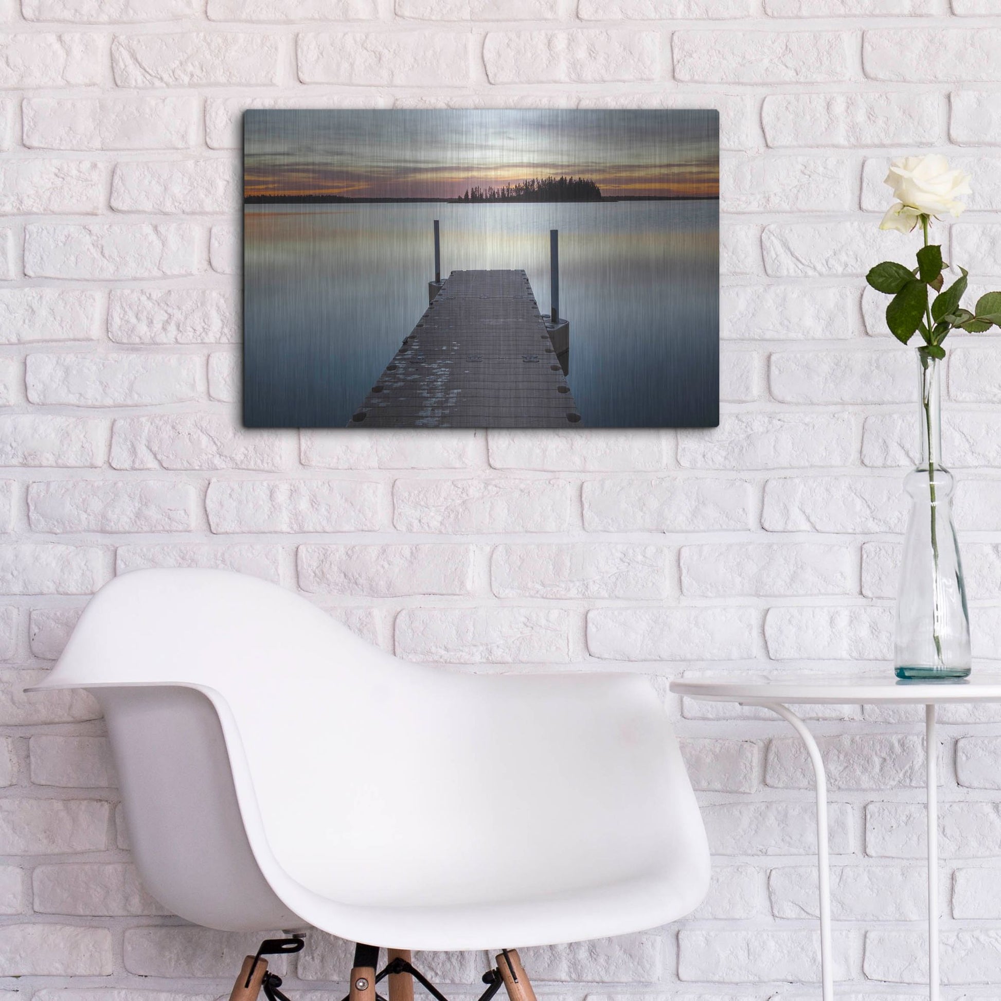 Luxe Metal Art 'Elk Island 1' by Joe Reimer Photography, Metal Wall Art,24x16