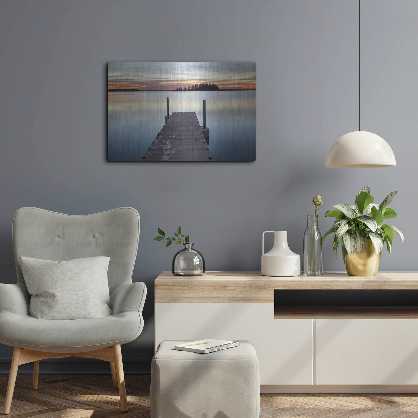 Luxe Metal Art 'Elk Island 1' by Joe Reimer Photography, Metal Wall Art,24x16