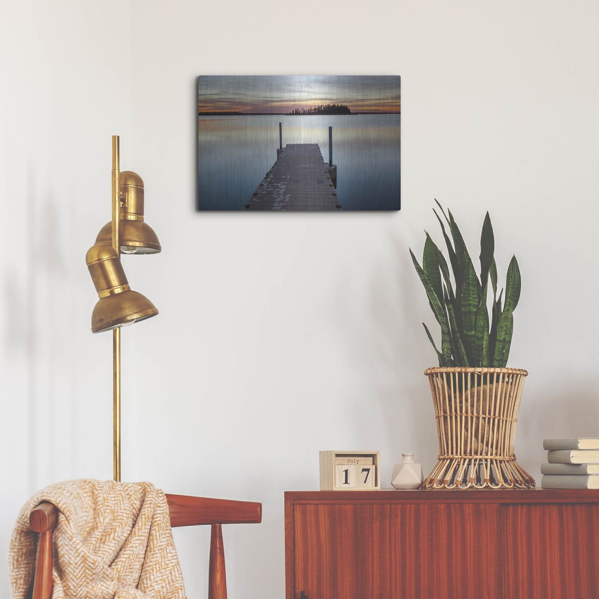 Luxe Metal Art 'Elk Island 1' by Joe Reimer Photography, Metal Wall Art,24x16