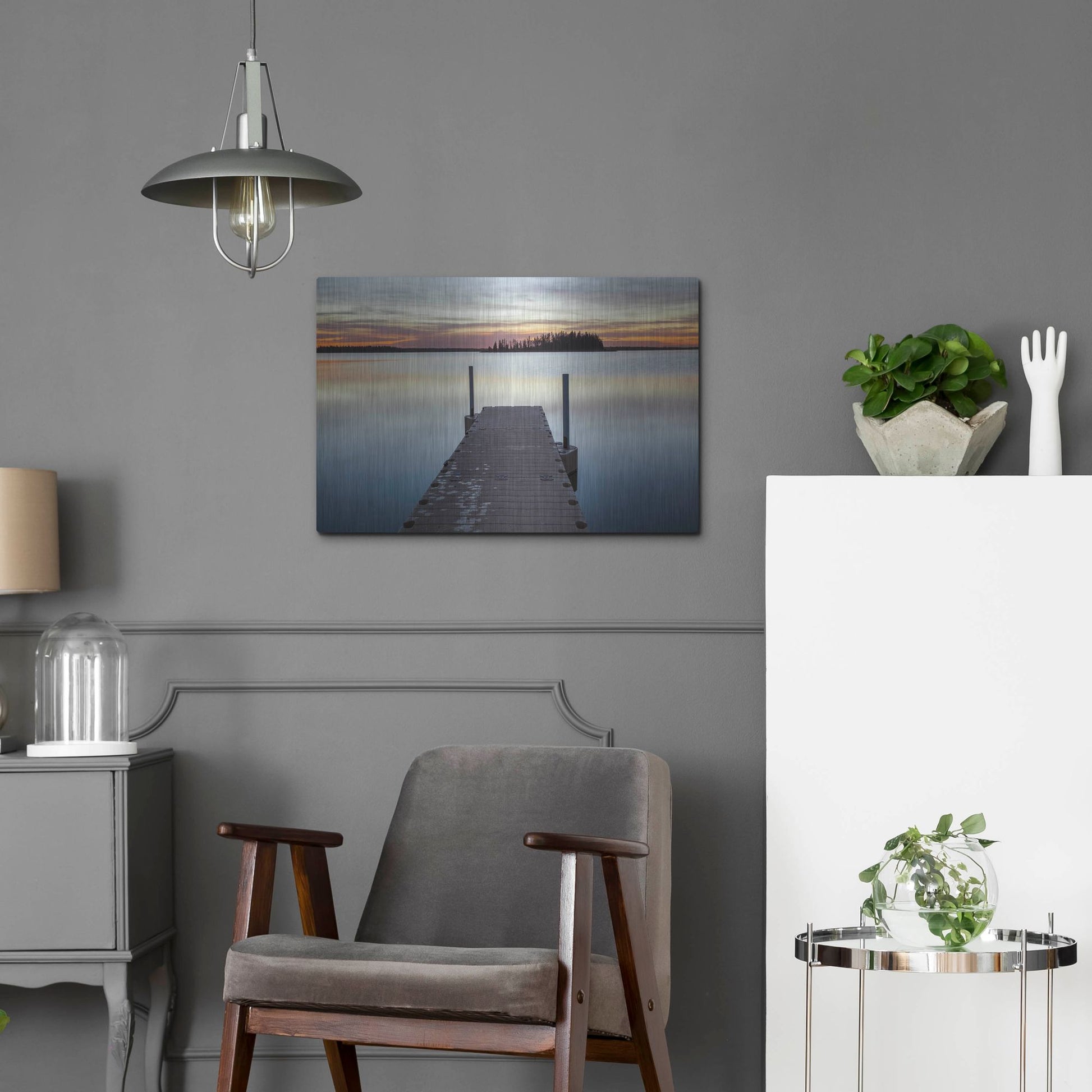 Luxe Metal Art 'Elk Island 1' by Joe Reimer Photography, Metal Wall Art,24x16