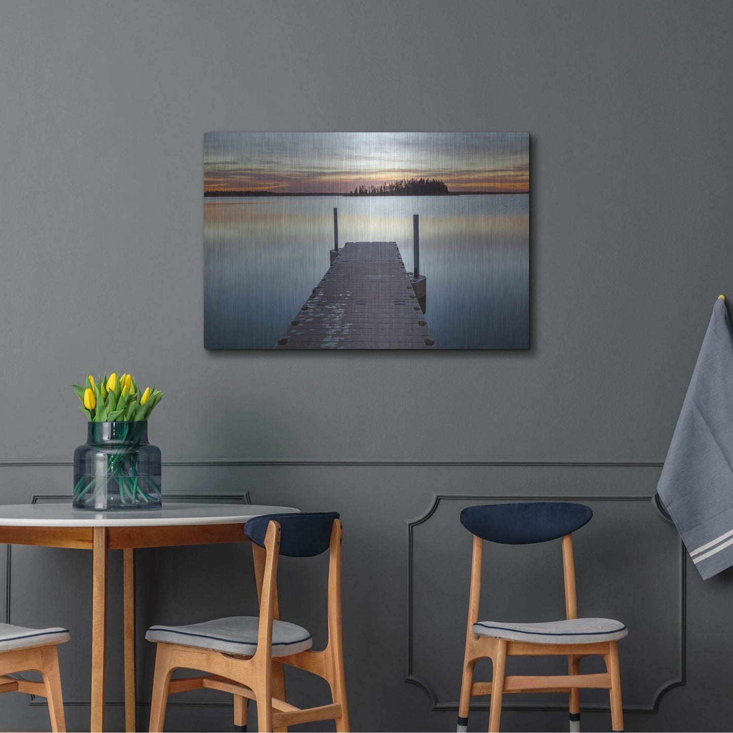 Luxe Metal Art 'Elk Island 1' by Joe Reimer Photography, Metal Wall Art,36x24