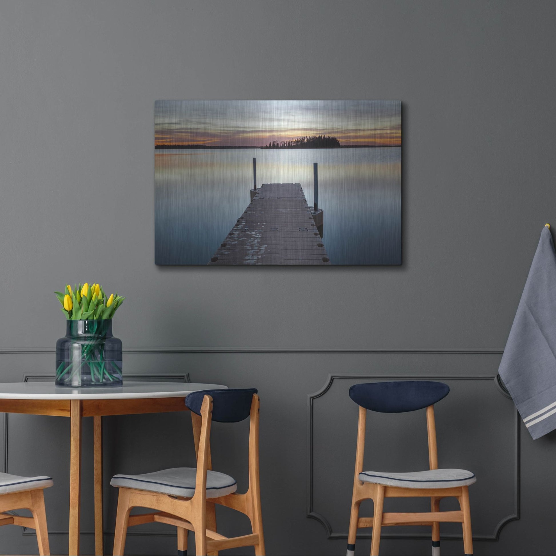 Luxe Metal Art 'Elk Island 1' by Joe Reimer Photography, Metal Wall Art,36x24