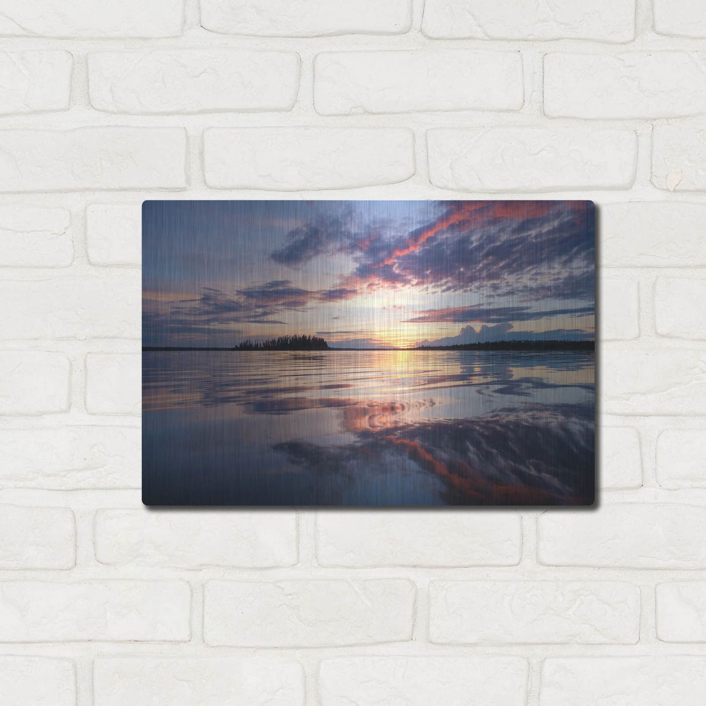 Luxe Metal Art 'Elk Island 2' by Joe Reimer Photography, Metal Wall Art,16x12