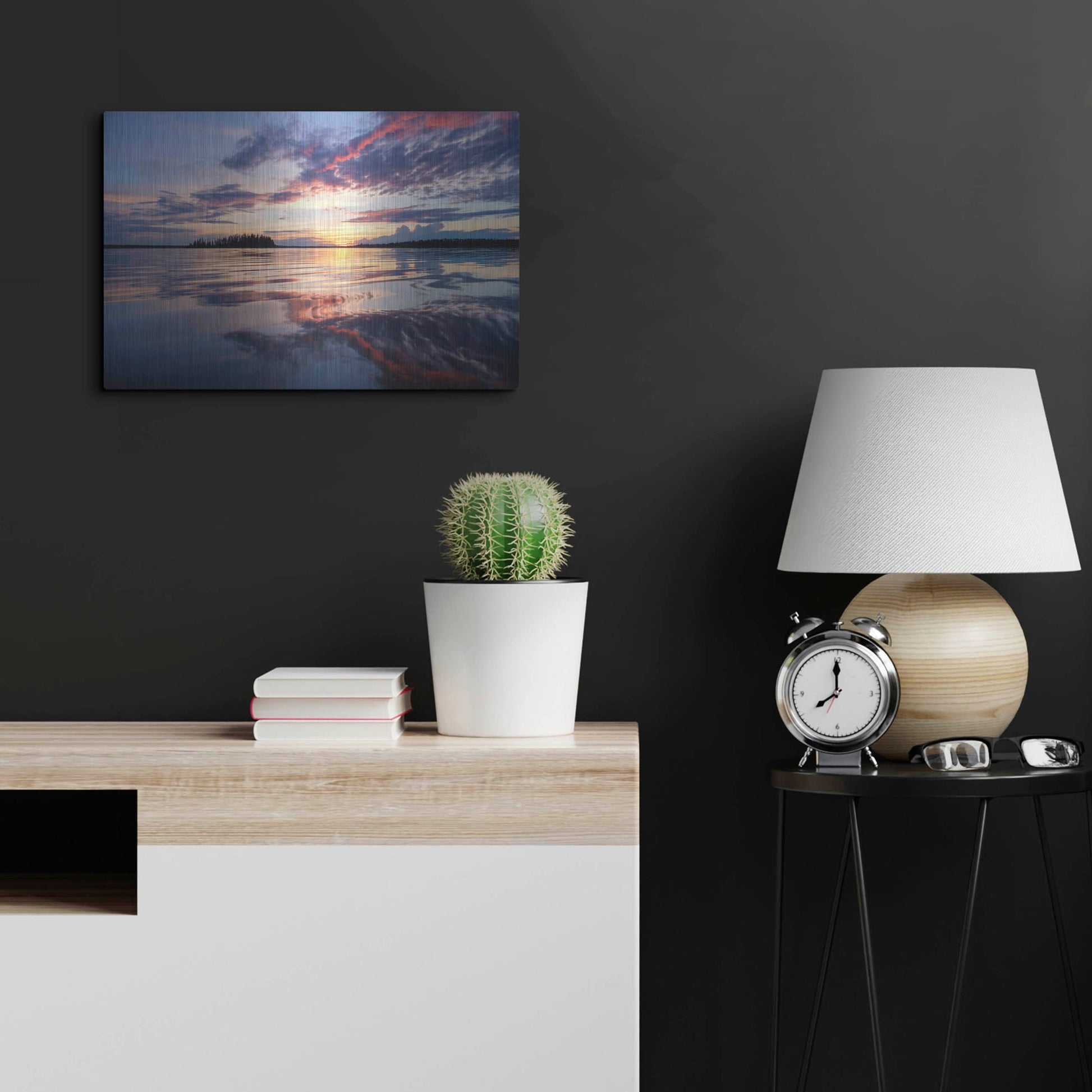 Luxe Metal Art 'Elk Island 2' by Joe Reimer Photography, Metal Wall Art,24x16