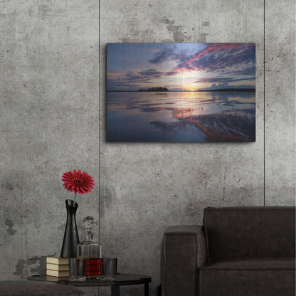 Luxe Metal Art 'Elk Island 2' by Joe Reimer Photography, Metal Wall Art,36x24