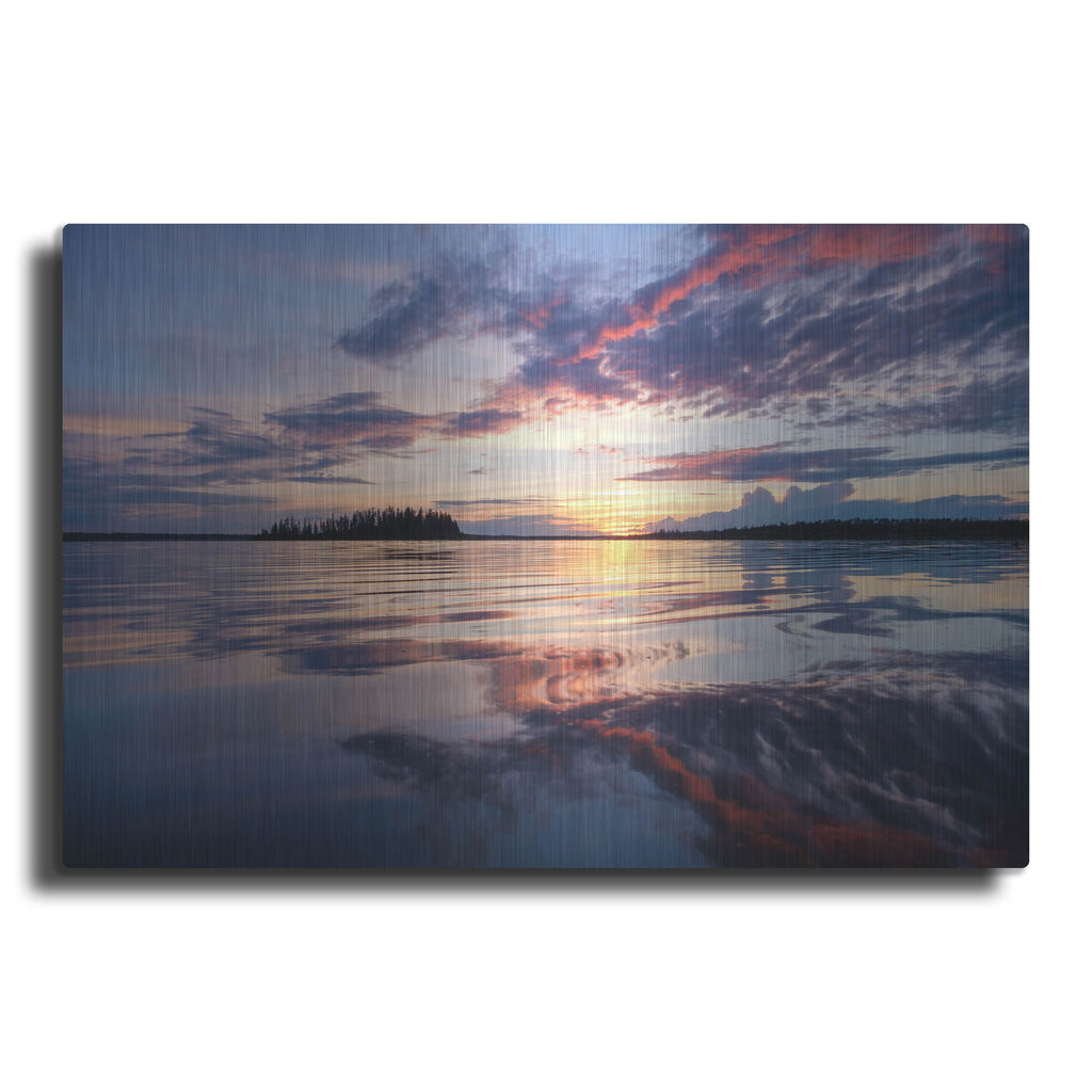 Luxe Metal Art 'Elk Island 2' by Joe Reimer Photography, Metal Wall Art