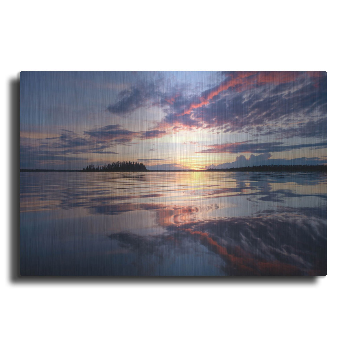 Luxe Metal Art 'Elk Island 2' by Joe Reimer Photography, Metal Wall Art