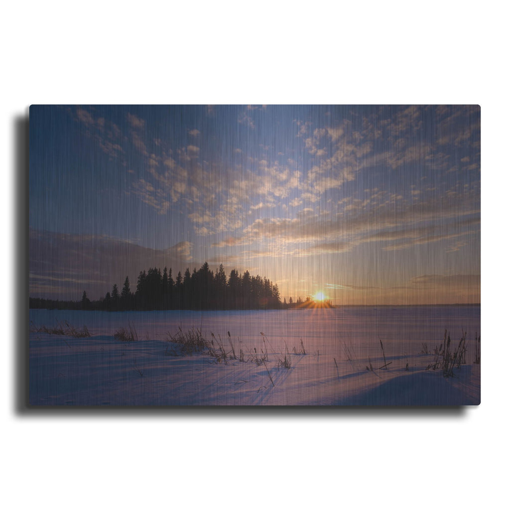 Luxe Metal Art 'Elk Island 3' by Joe Reimer Photography, Metal Wall Art