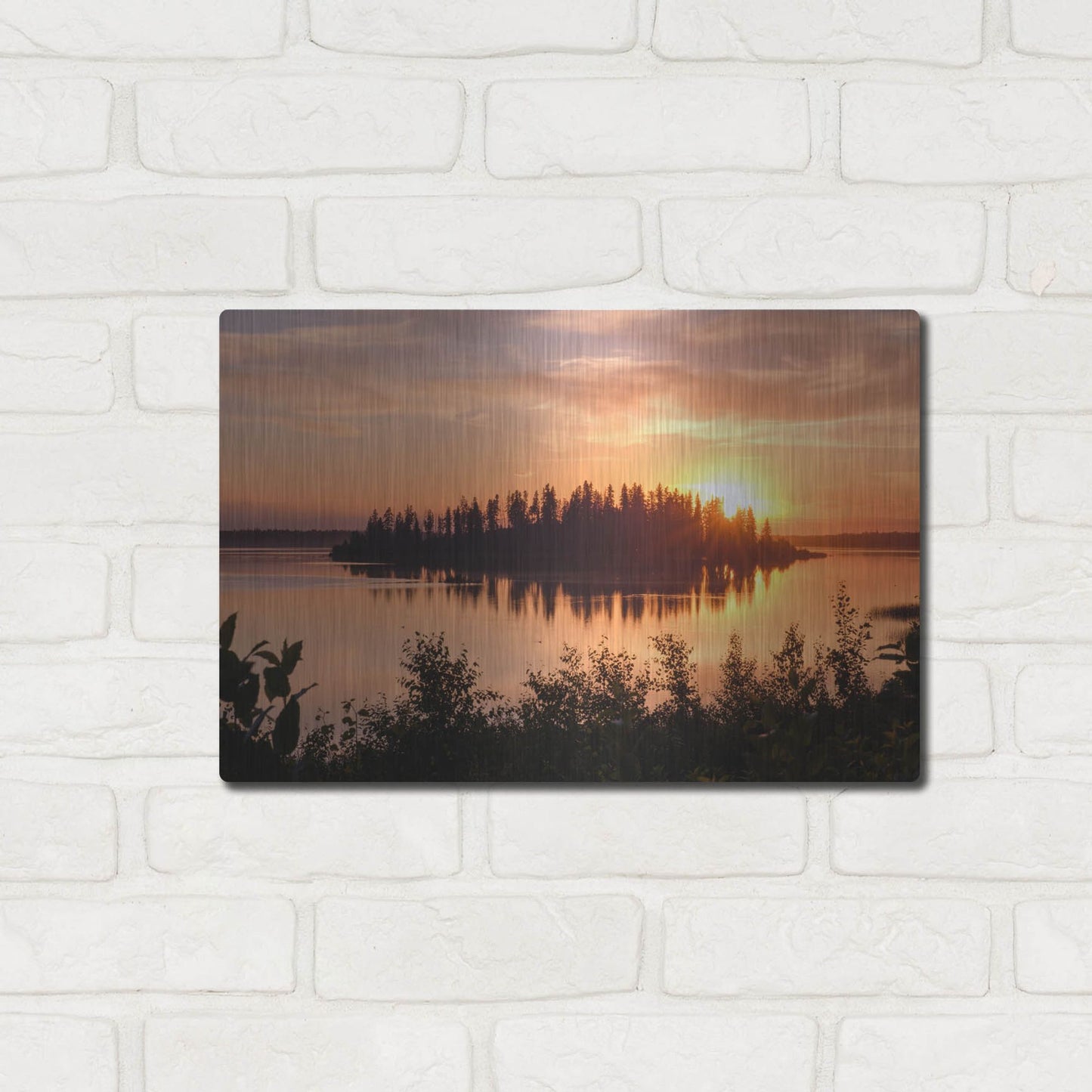 Luxe Metal Art 'Elk Island 4' by Joe Reimer Photography, Metal Wall Art,16x12