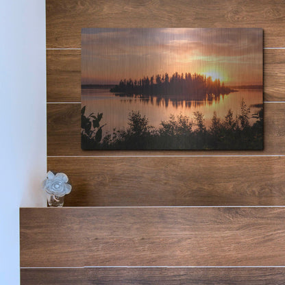 Luxe Metal Art 'Elk Island 4' by Joe Reimer Photography, Metal Wall Art,16x12