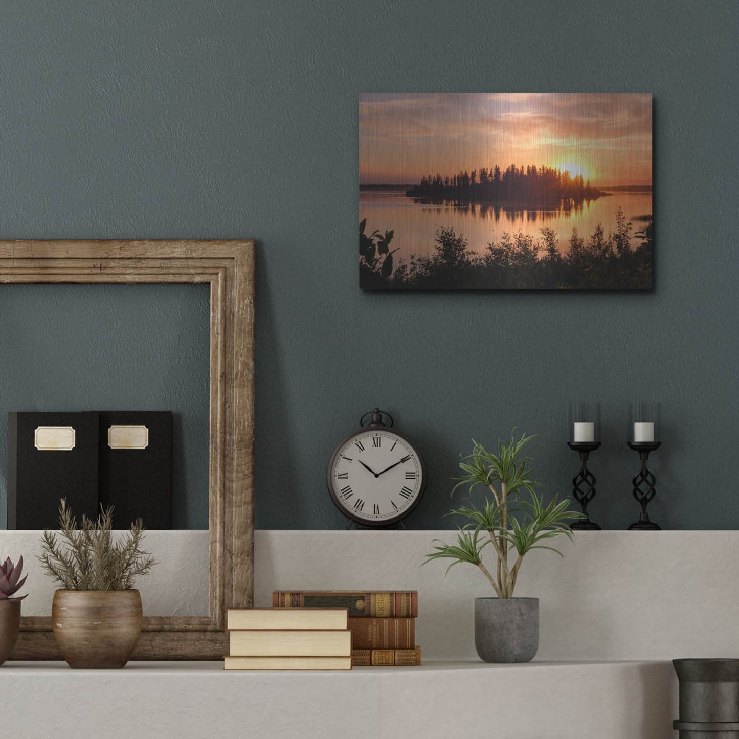 Luxe Metal Art 'Elk Island 4' by Joe Reimer Photography, Metal Wall Art,16x12