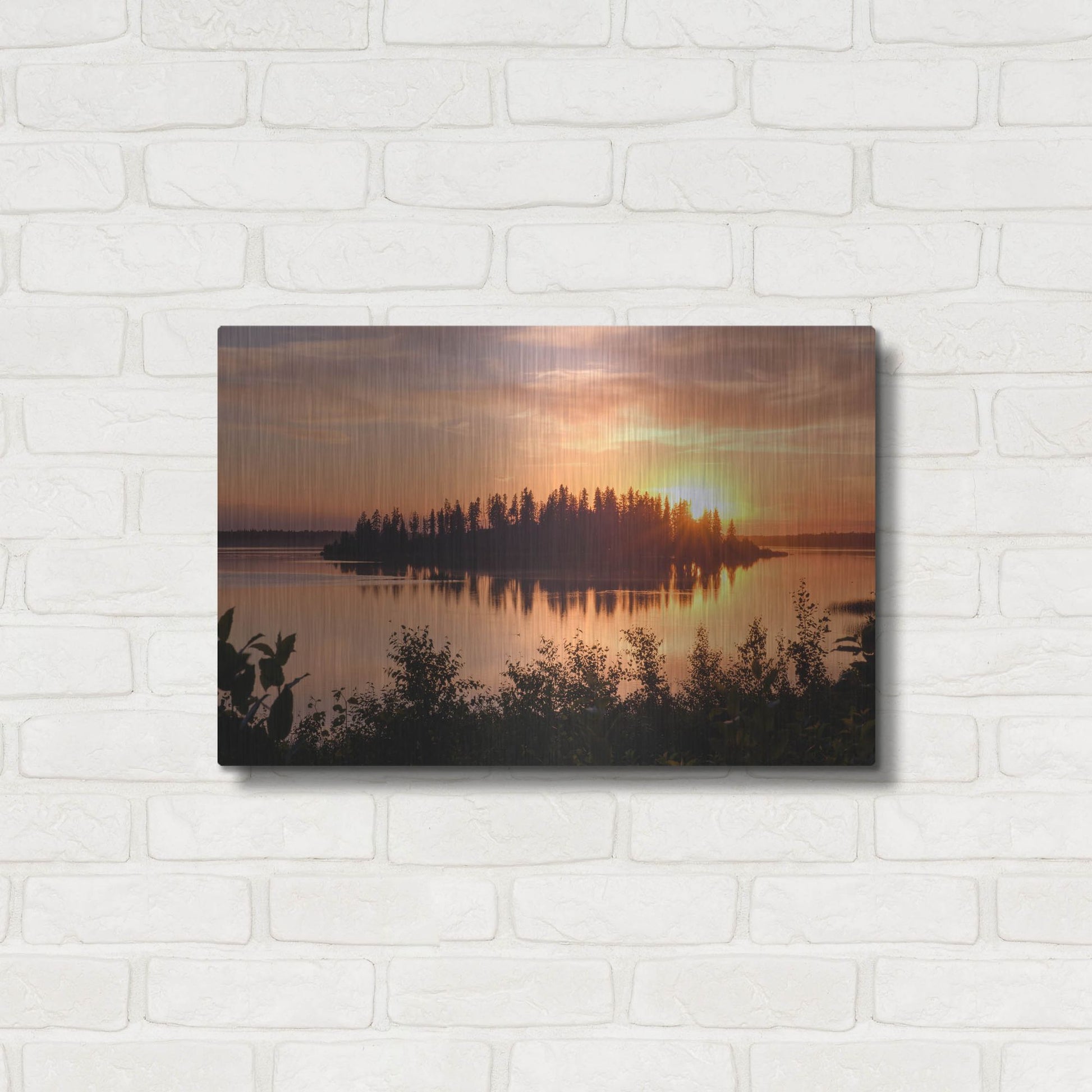 Luxe Metal Art 'Elk Island 4' by Joe Reimer Photography, Metal Wall Art,24x16