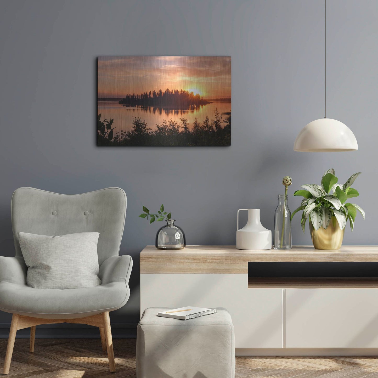 Luxe Metal Art 'Elk Island 4' by Joe Reimer Photography, Metal Wall Art,24x16