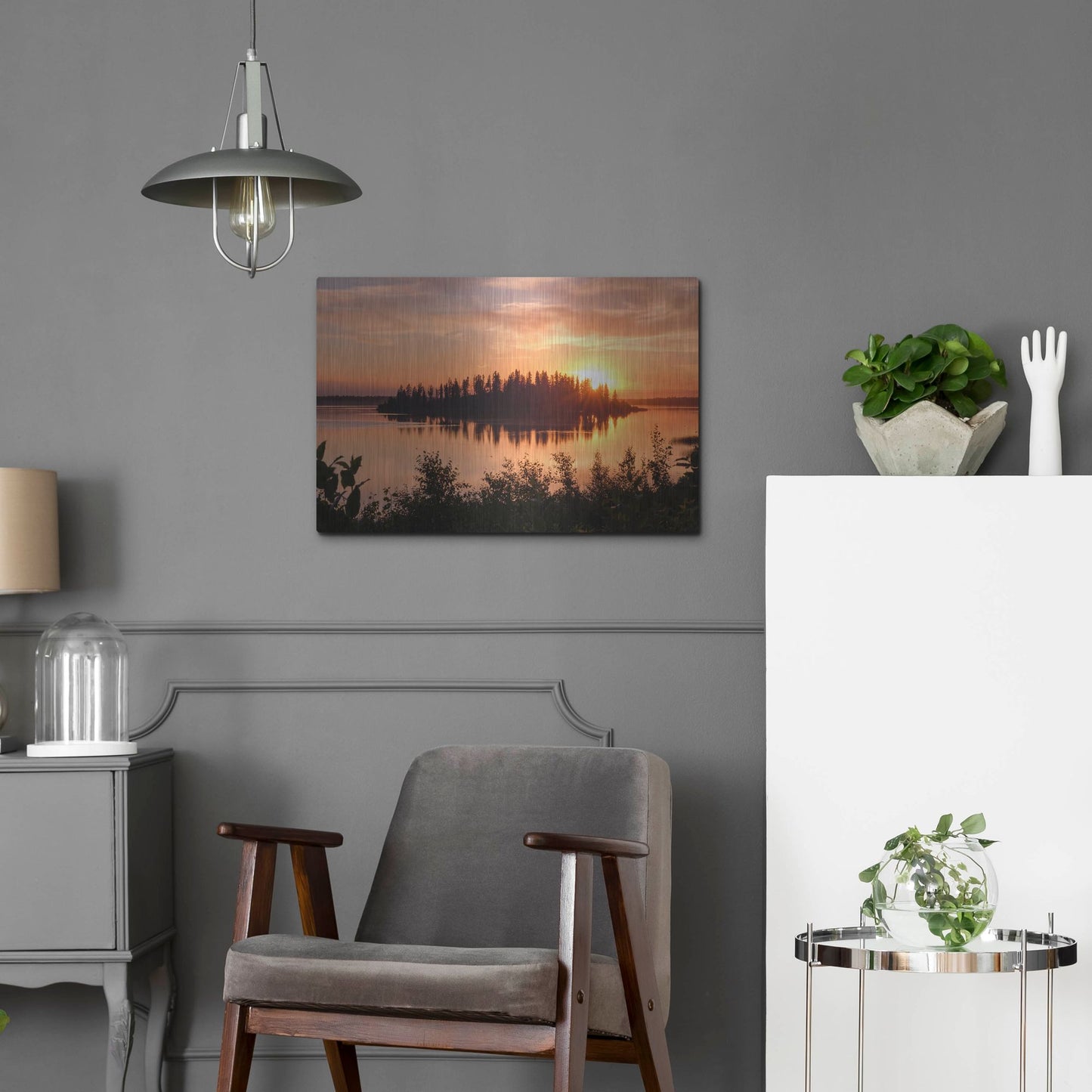 Luxe Metal Art 'Elk Island 4' by Joe Reimer Photography, Metal Wall Art,24x16