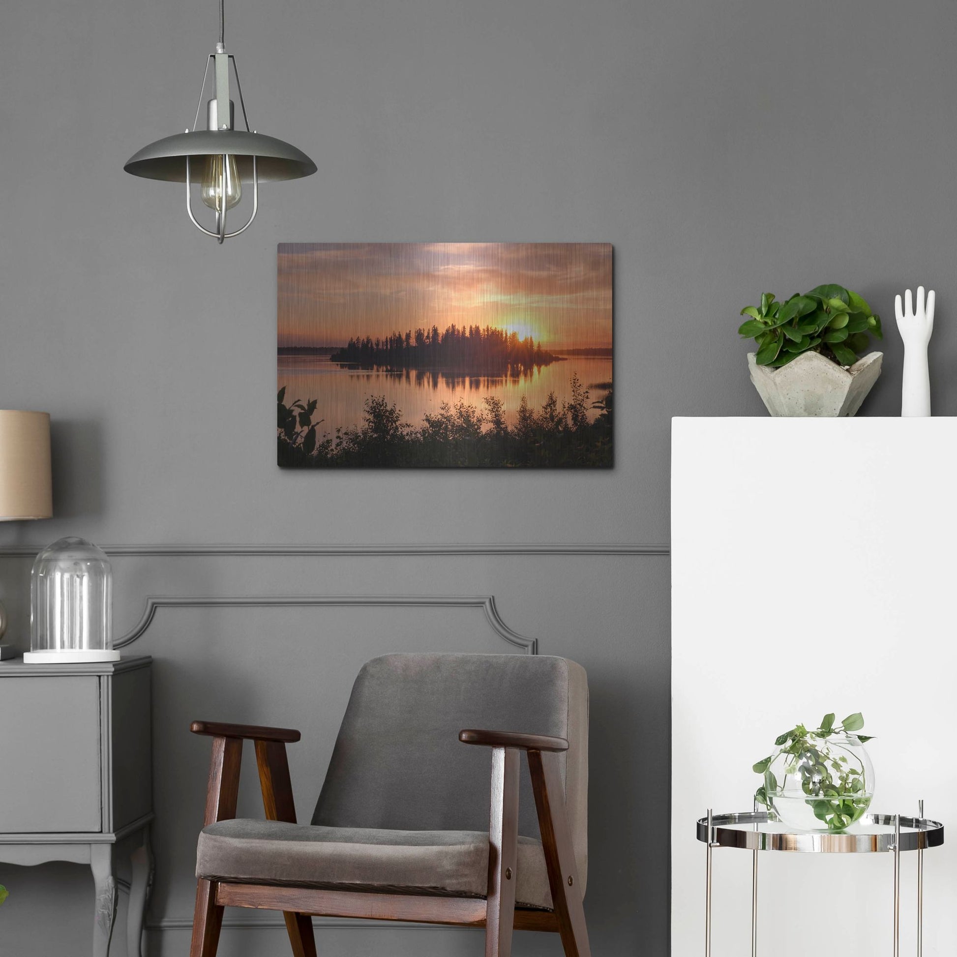 Luxe Metal Art 'Elk Island 4' by Joe Reimer Photography, Metal Wall Art,24x16