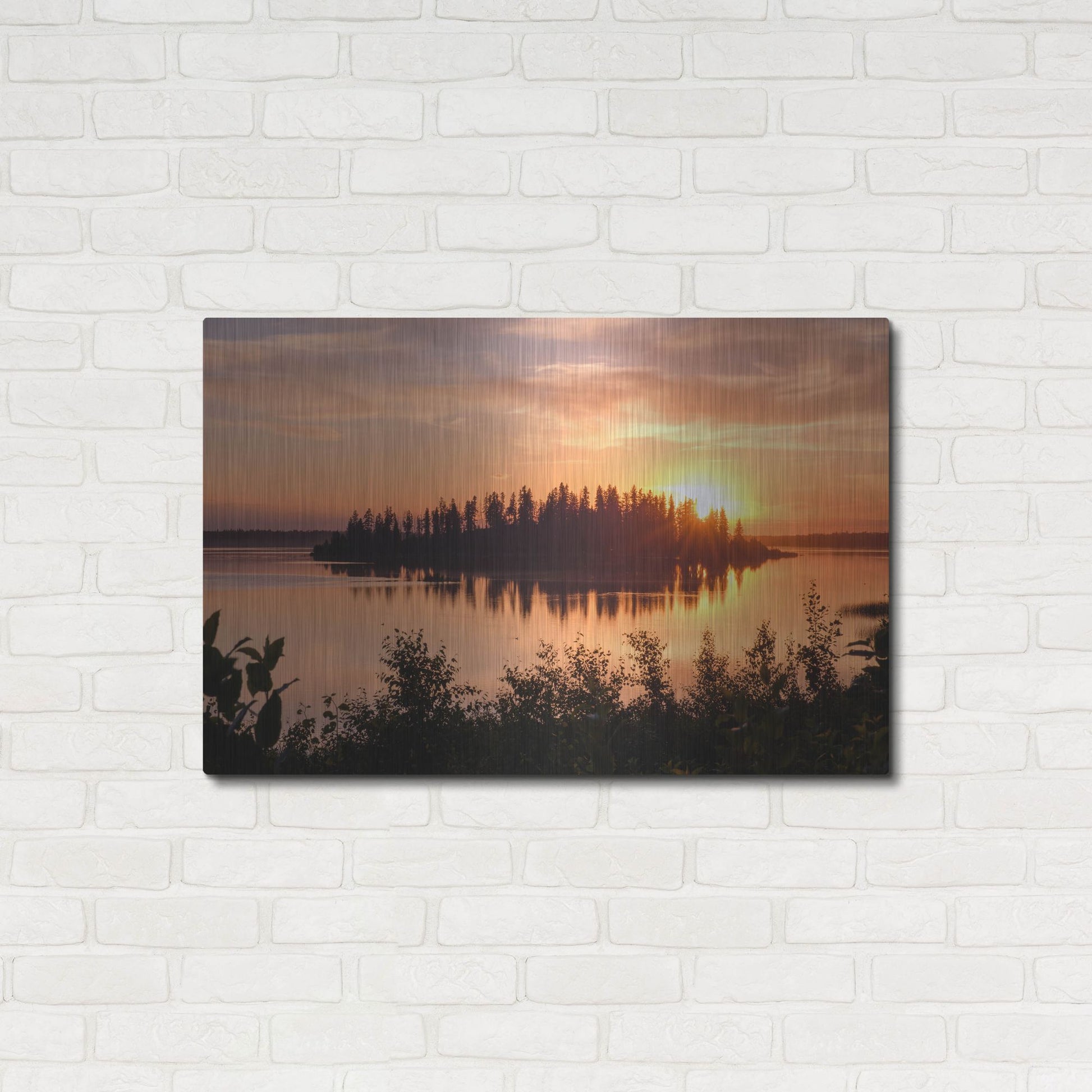 Luxe Metal Art 'Elk Island 4' by Joe Reimer Photography, Metal Wall Art,36x24