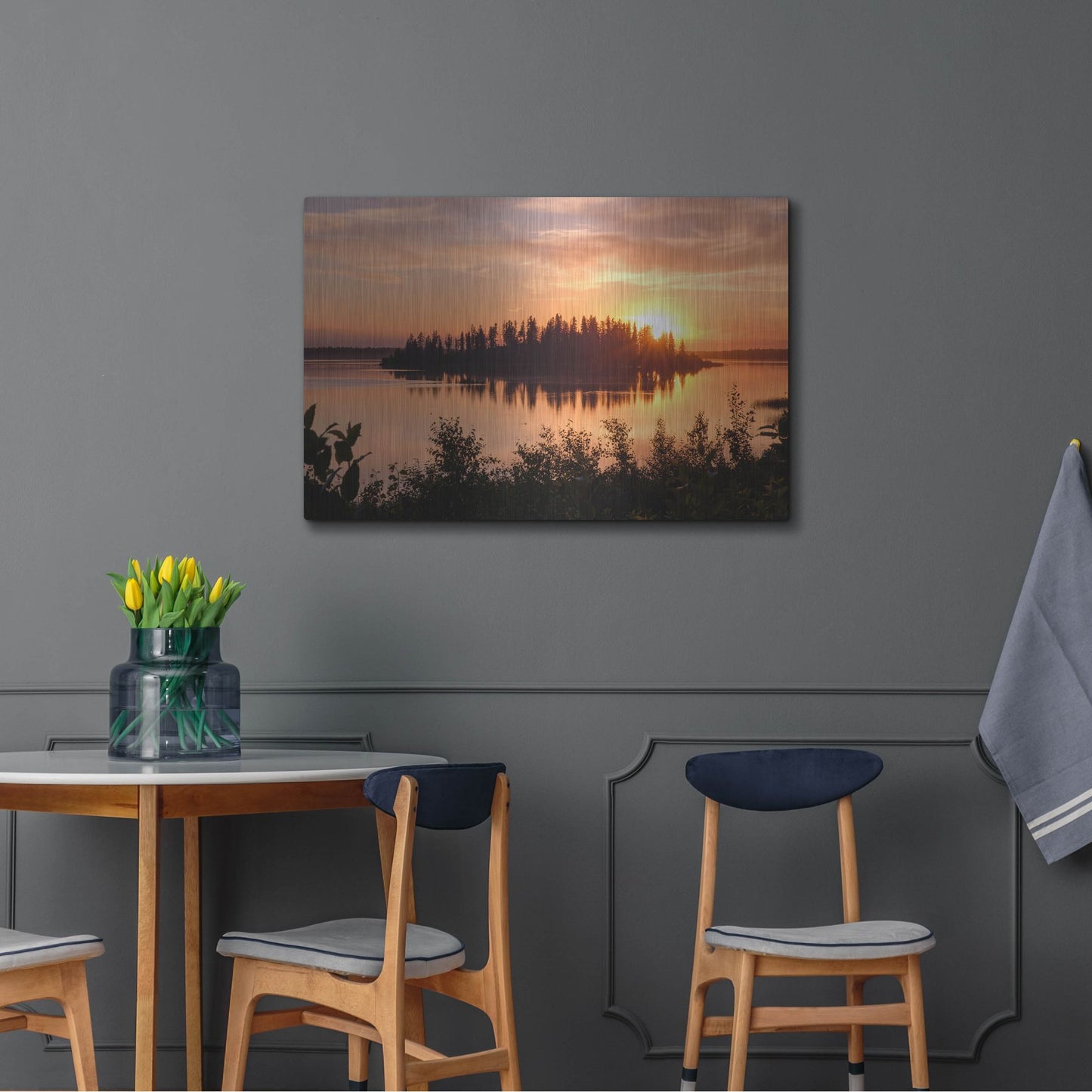 Luxe Metal Art 'Elk Island 4' by Joe Reimer Photography, Metal Wall Art,36x24