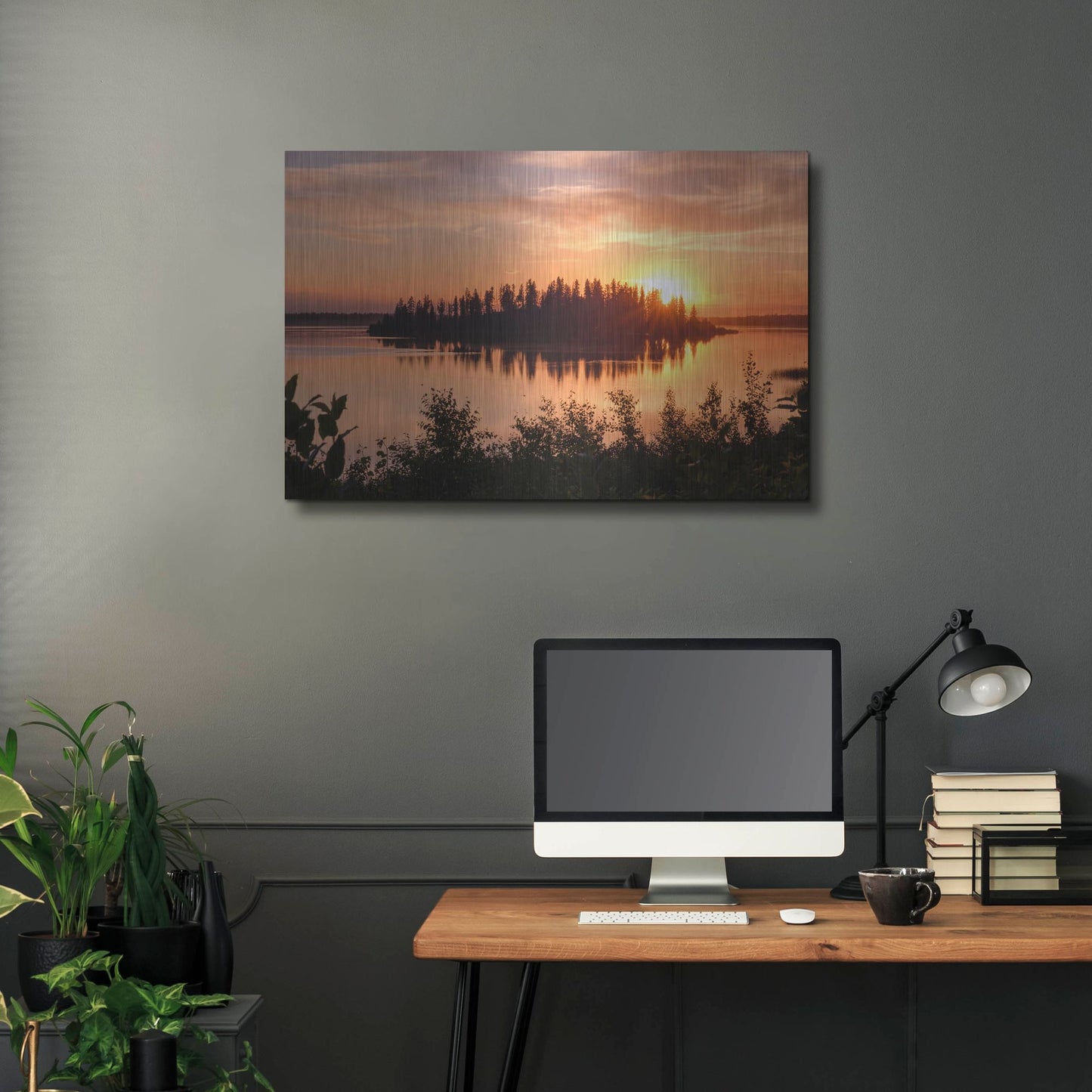 Luxe Metal Art 'Elk Island 4' by Joe Reimer Photography, Metal Wall Art,36x24