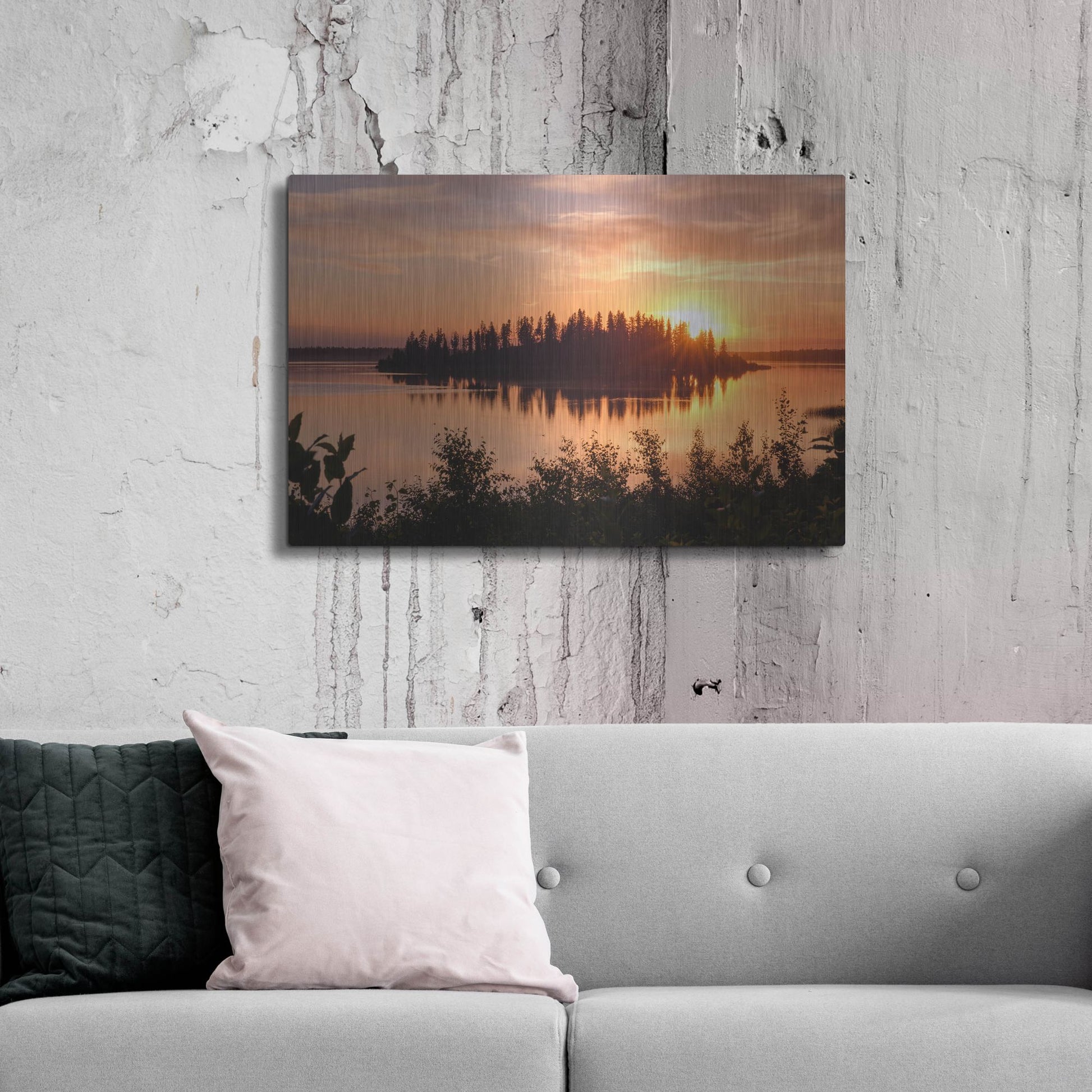 Luxe Metal Art 'Elk Island 4' by Joe Reimer Photography, Metal Wall Art,36x24